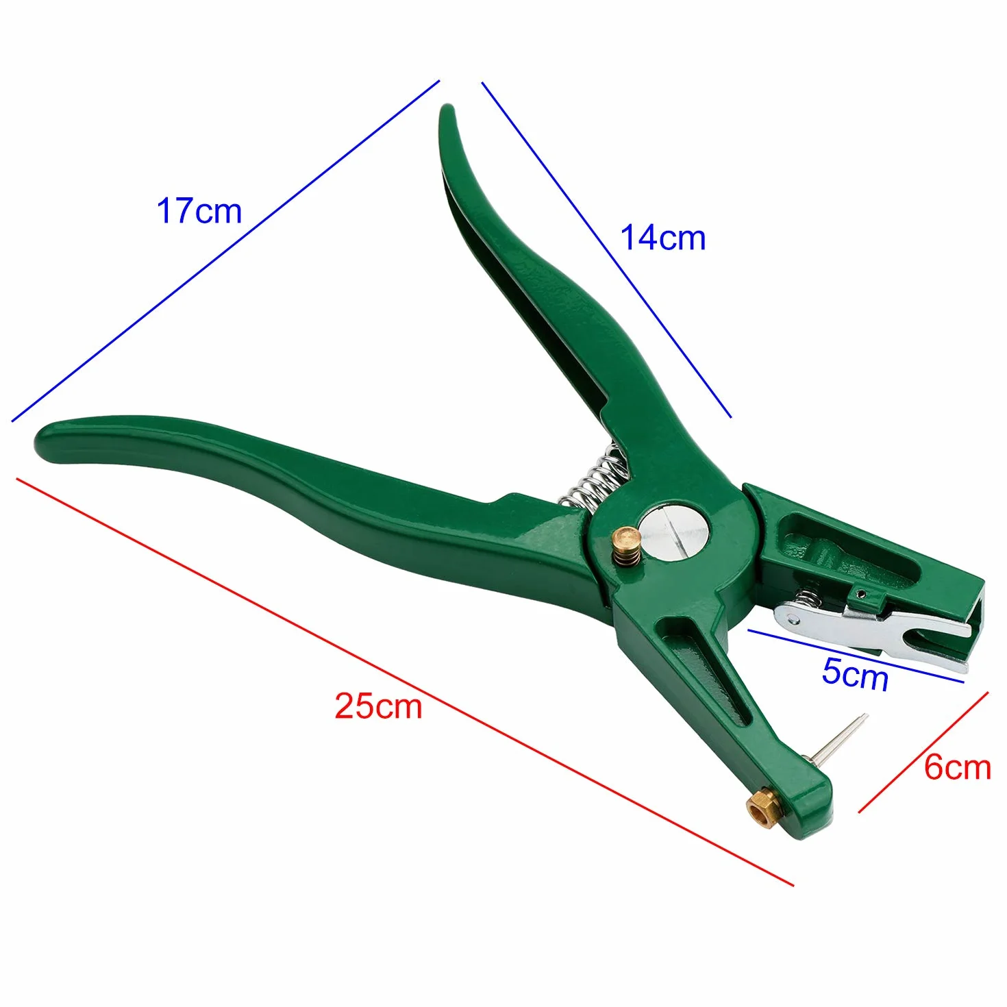Pinze per Etichette per Animali Bestiame Animale Marchio Auricolare Pinza Applicatore per l'Installazione di Suini Bovini Pecore Orecchio Marchio Auricolare (Verdi)