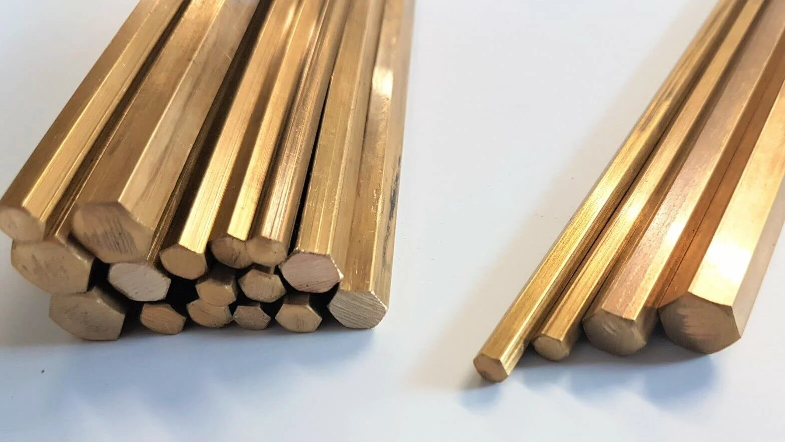 Generico Barra Esagonale in Ottone di alta qualità da 10 a 32 mm in Diverse Lunghezze (Ø 17 mm lunga 1 Metro)