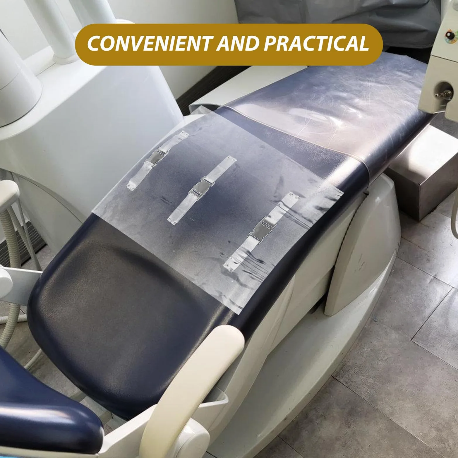 Gatuida Copri Piedi e Antiscivolo per Poltrona Odontoiatrica in Pvc Bordi Arrotondati 4 Pezzi Resistente alla Pressione per Studio Dentistico