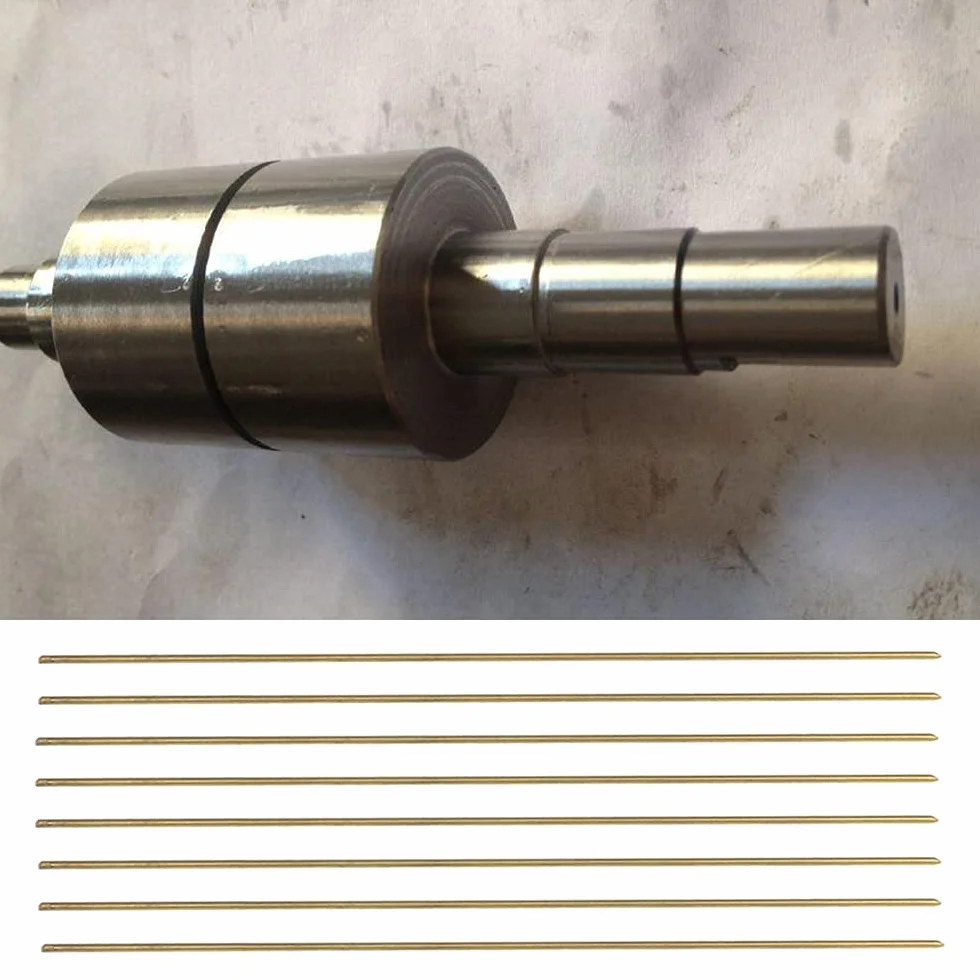 30 aste dritte rotonde in metallo ottone bar tornio barra accessori industriali per strumenti artigianali fai da te (300 mm* 1 mm)