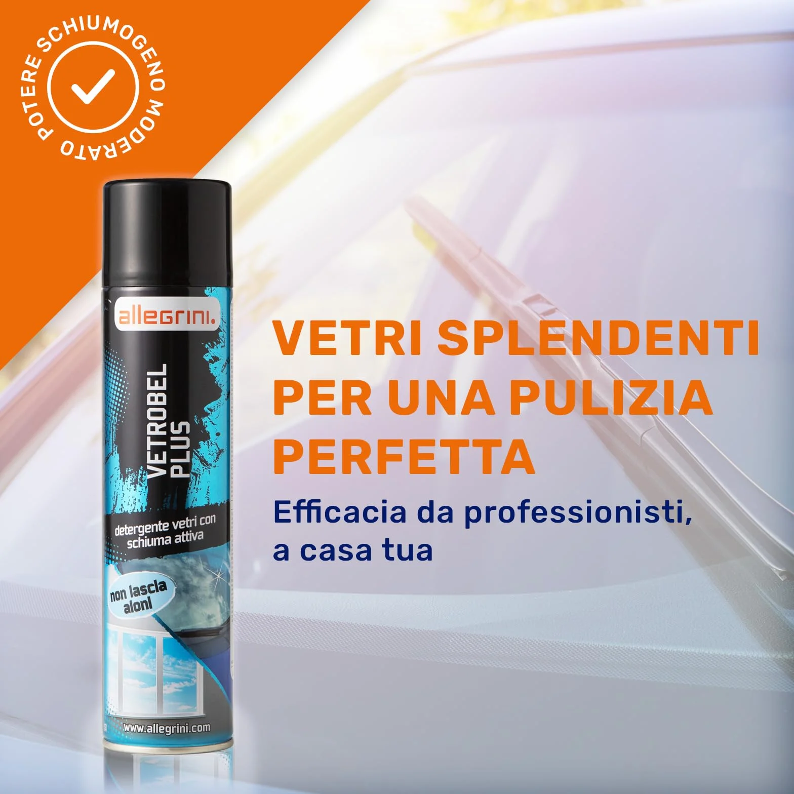 Allegrini Vetrobel Plus Spray Vetri Detergente Multiuso 400 ml