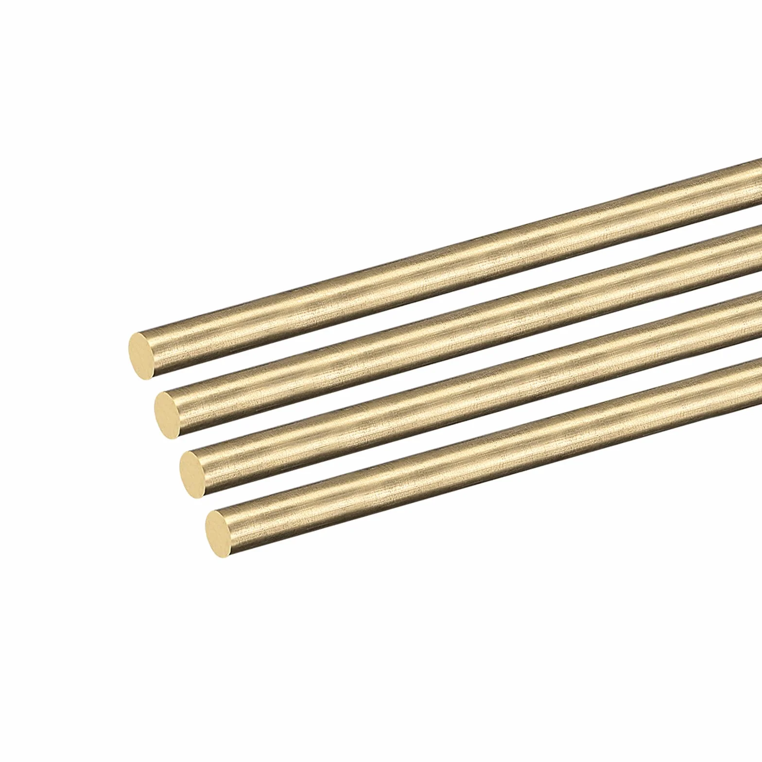 DMiotech 4pz 4mm x 300mm, Ottone Massiccio Tondo Asta, Ottone Asta Tornio Barra Scorte per Fai-da-Te Artigianato