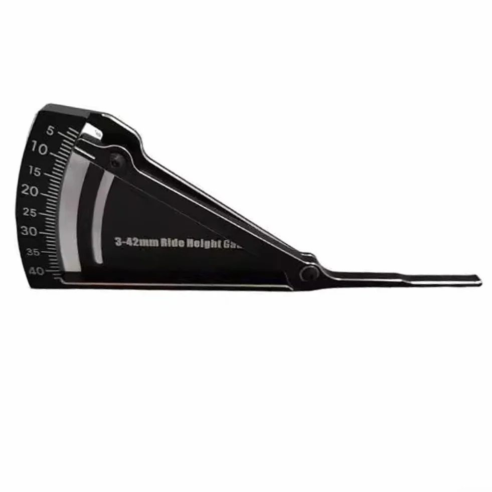 Oniissy Misuratore di altezza in alluminio RC auto altezza cerchio Camber 3-42MM regolabile righello, regolazione altezza e cerchioni Camber Multi angolo strumento di misurazione