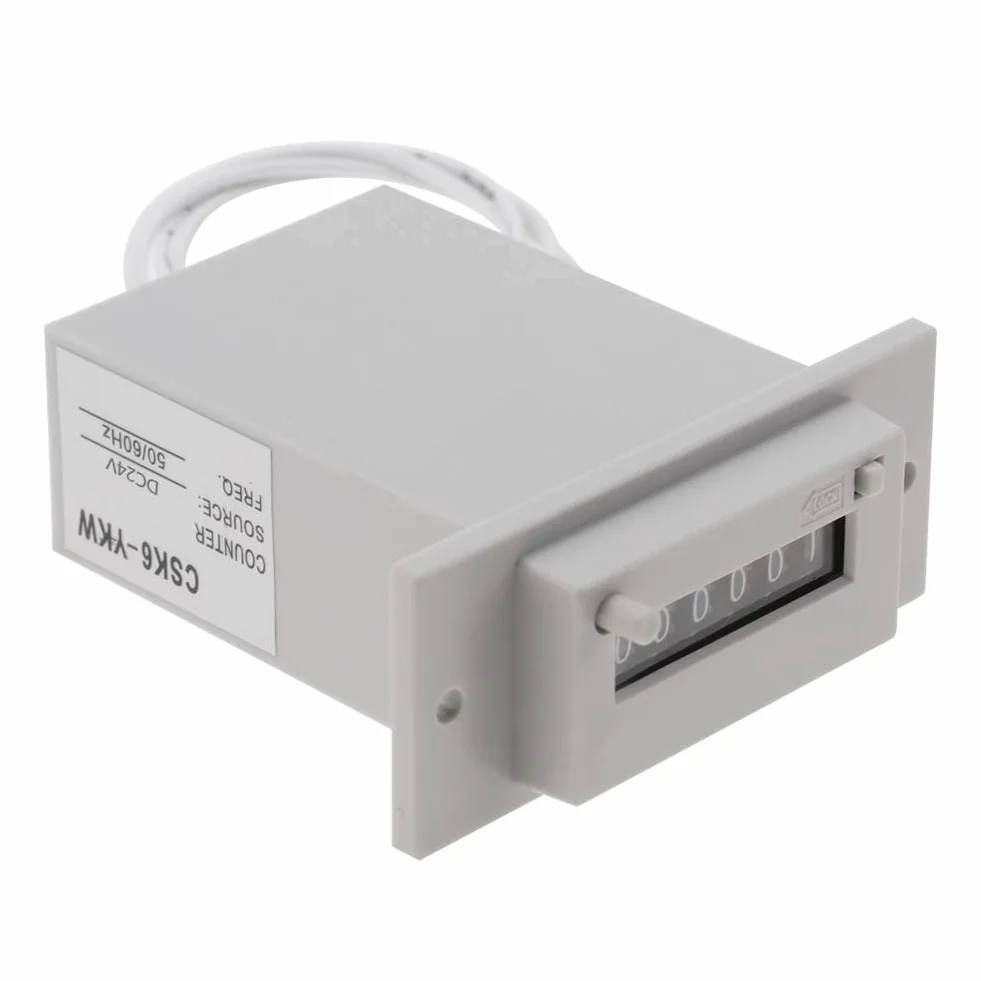 Contatore Impulsi Elettromagnetico 6 Cifre CSK6-YKW DC 24V per Eventi e Automazione Industriale