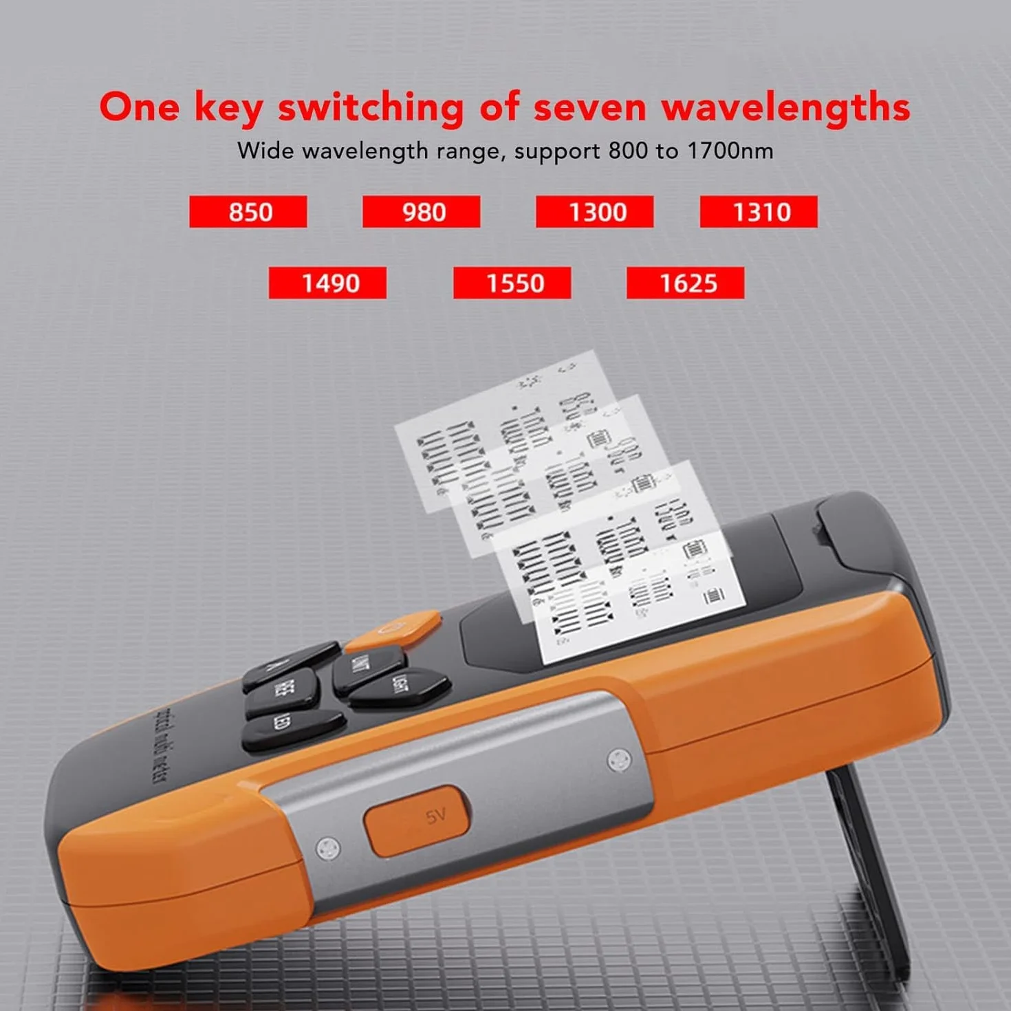 Misuratore di Potenza in Fibra Ottica FTTH, 3 In 1 Optical Power Meter Fibra Ottica Con Tester RJ45, Luce LED, OPM Misuratore Di Potenza A Fibras Otticas Con Interfaccia FC/SC/ST