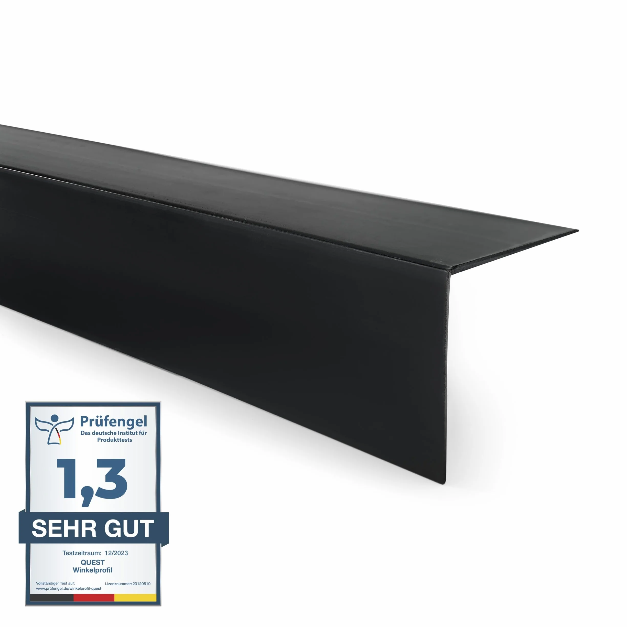 QUEST Angolare in PVC Rigido Autoadesivo – Profilo di Protezione 50x50mm 100cm Nero