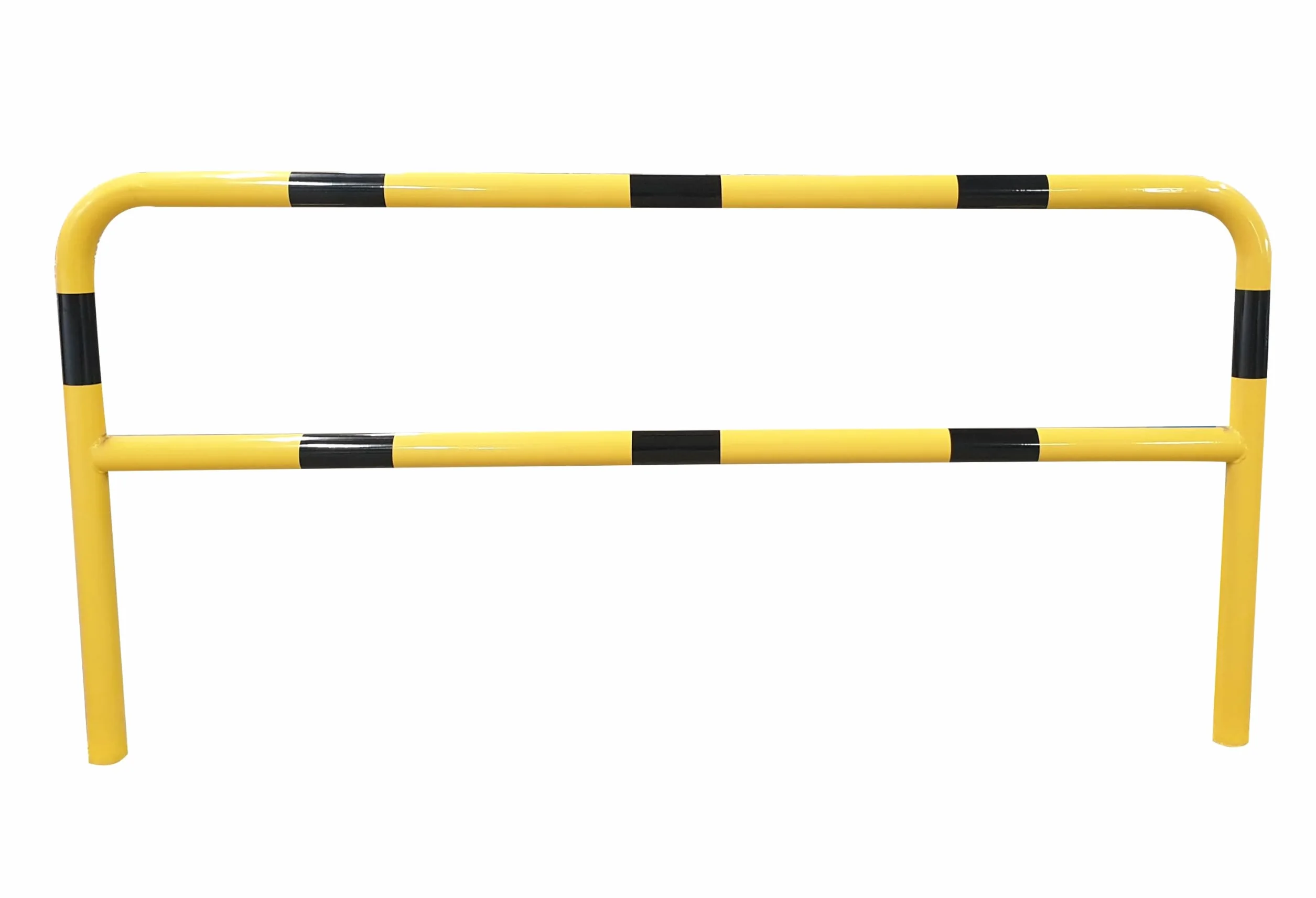 Barriera di sicurezza in acciaio nero/giallo, 2000 mm, Ø60 mm, ideale per aree industriali, parcheggio e protezione esterna