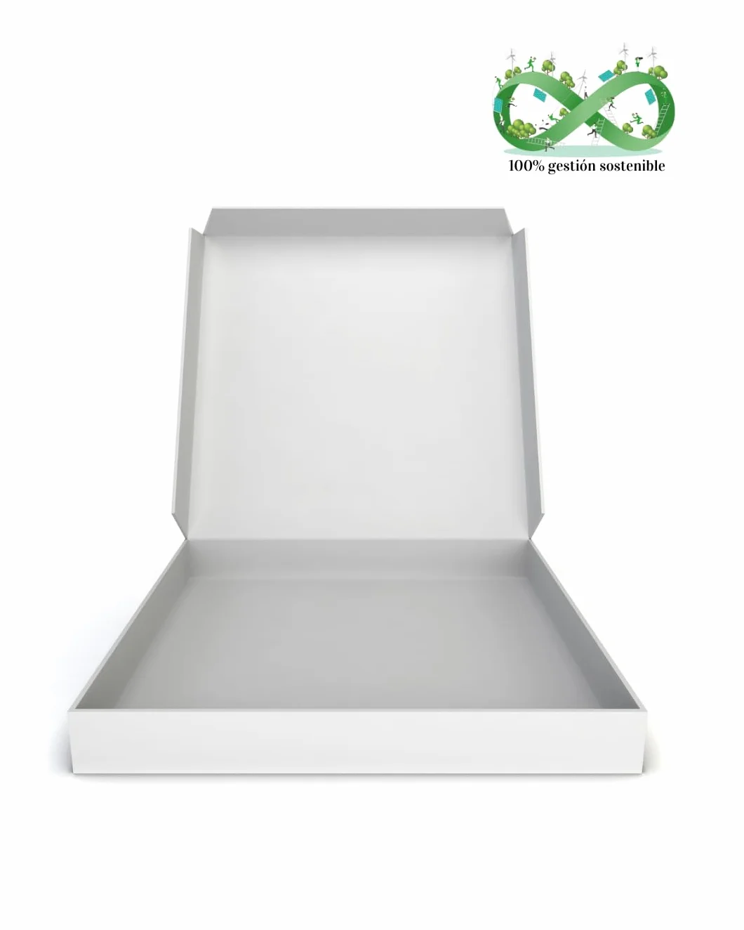 Scatole per Pizza 33 x 33 cm Cartone bianco robusto cellulosa sostenibile 50 pezzi