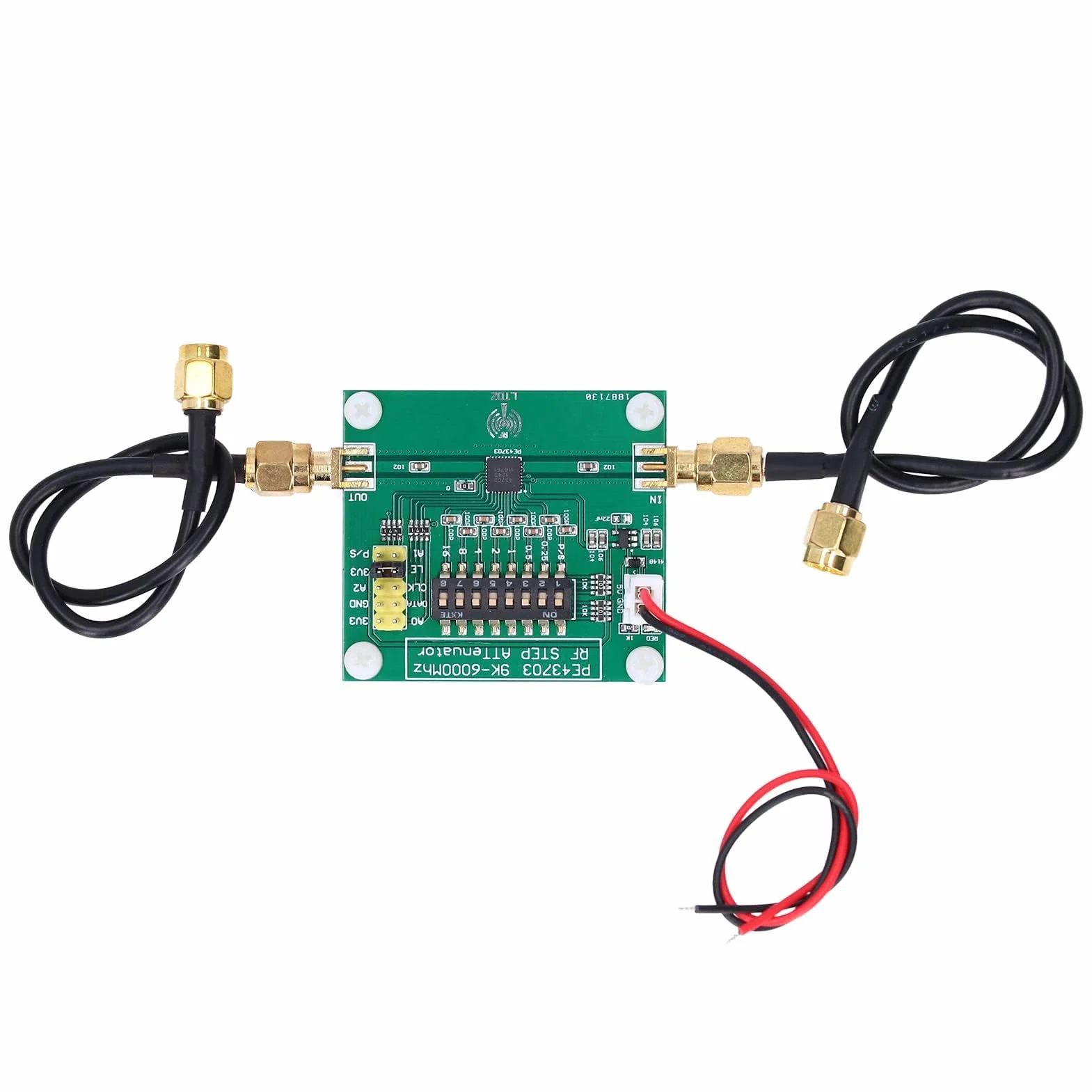 Modulo Attenuatore RF Digitale 9K‑4GHz Larghezza di Banda 0,25dB a 31,75dB Scheda Attenuatore Guadagno Filtro PCB Accessorio con 3 Cavi di Collegamento