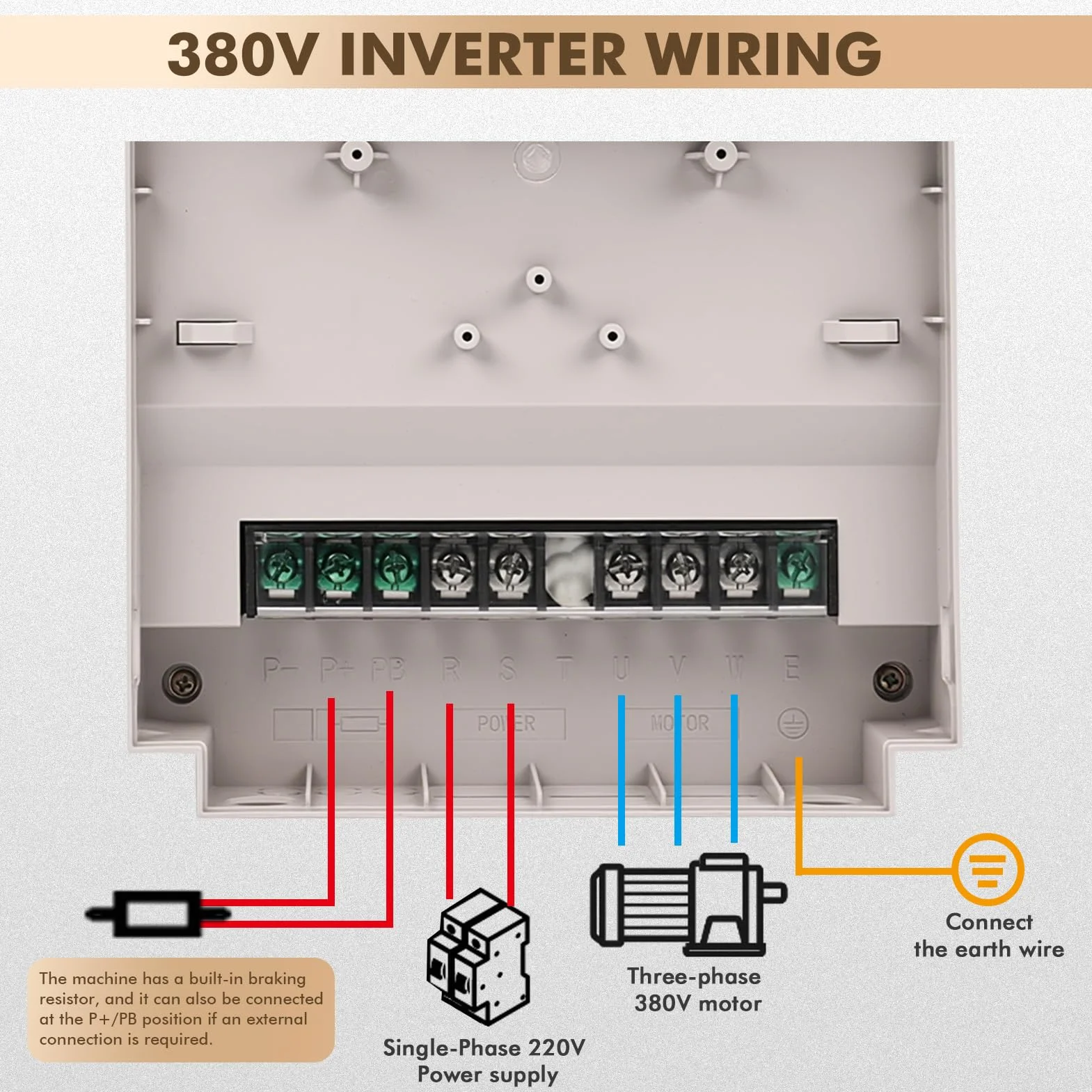 Inverter 220v a 380v Professionale, VFD 7.5KW 220V Ingresso monofase 380V Uscita trifase Convertitore di frequenza 50/60Hz, Azionamento a frequenza variabile per Controllo Velocità CNC Motore Mandrino