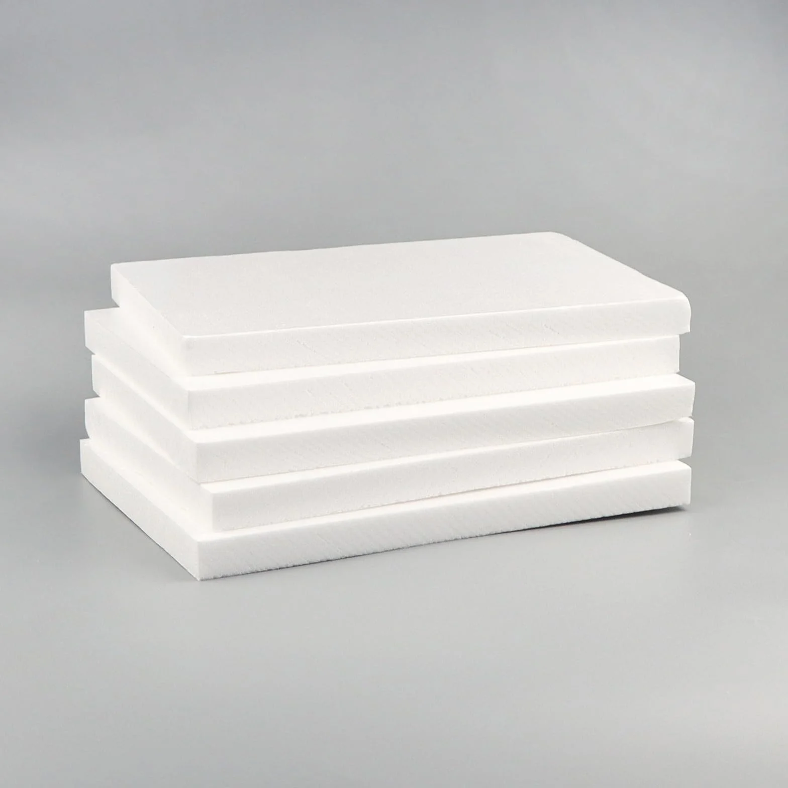 Pannelli in polistirene 30x20x2 cm, fogli di schiuma ad alta densità per artigianato e modelli fai-da-te, bianco