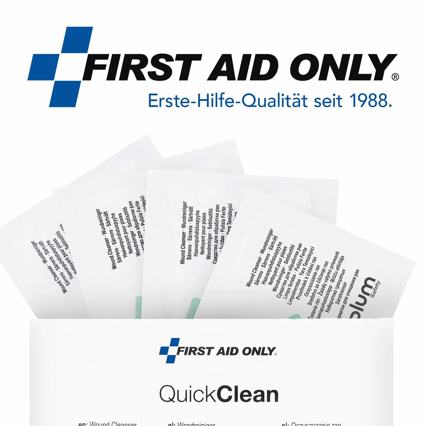 First Aid Only QuickClean panni per la pulizia delle ferite 20 pezzi sterili a base d'acqua