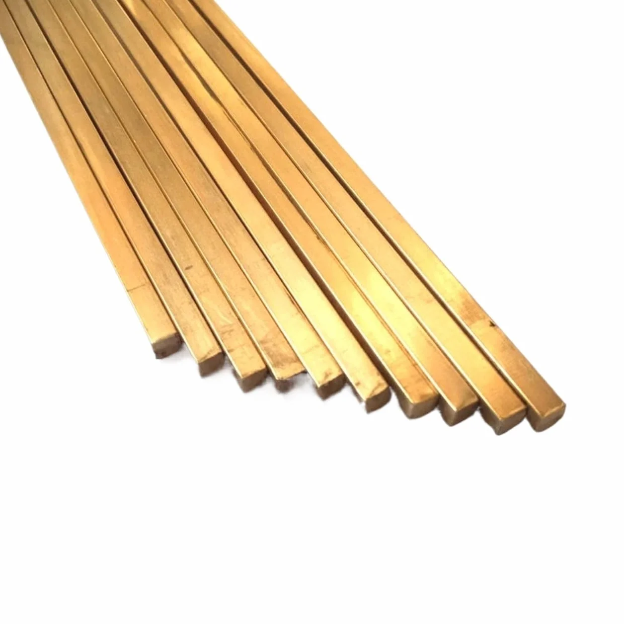 Barra Quadrata in Ottone 9.5x9.5x500mm Barre Solide