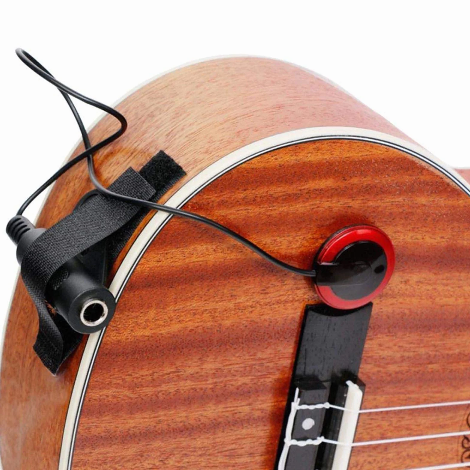 EMSea 2pcs Micro Piezo Trasduttore di Microfono a Contatto Piezoelettrico con Cavo 1/4 Femmina Jack 12 pollici Adesivo per Chitarra Banjo Ukulele Violino Mandolino Violoncello Arpe Kalimba
