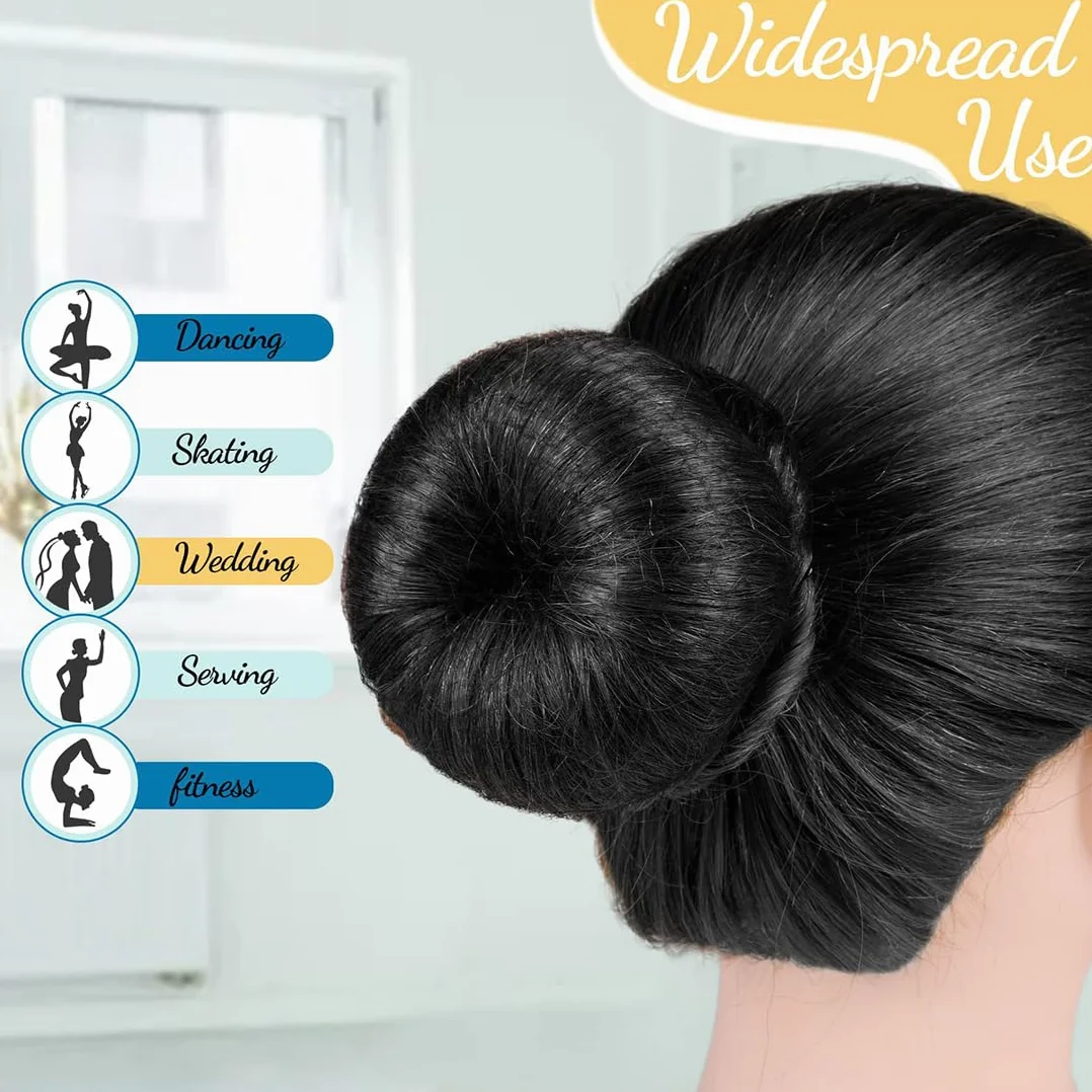 Retine Elastiche Invisibili per Capelli 20 Pezzi con 40 Forcine Nere, Retina per Chignon Donna