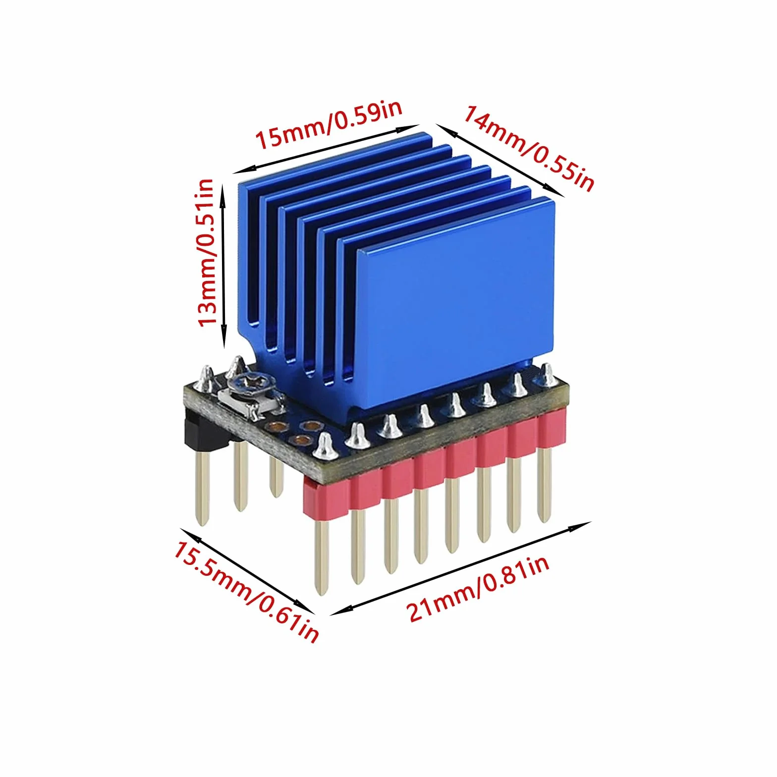 2 pezzi TMC2209 V2.0 driver motore passo-passo accessori per stampante 3D ultra silenzioso con dissipatore di calore infinito bit indietro a zero
