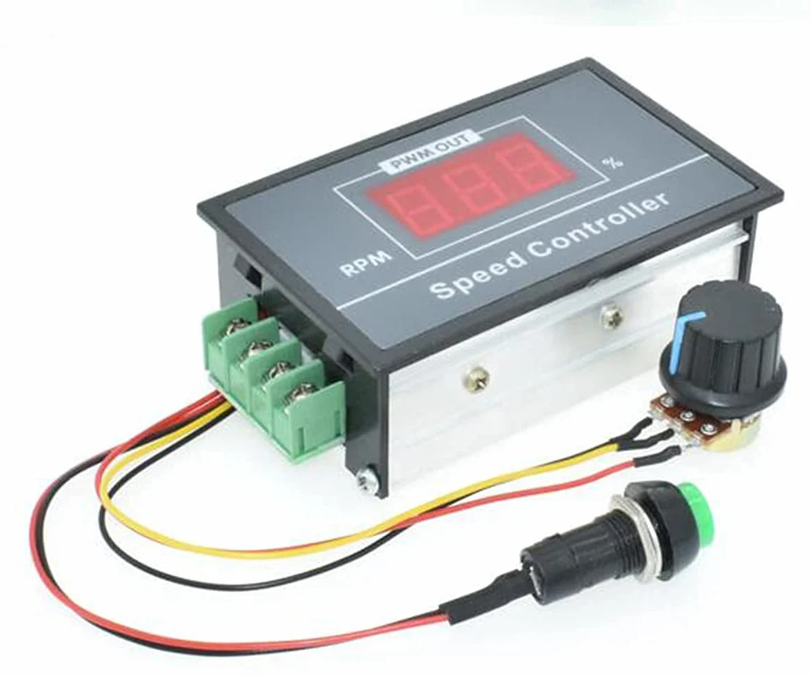 RUIZHI Regolatore di Velocità del Motore CC DC 6-60V 12V 24V 36V 48V 30A, Regolatore del Regolatore Continuo a Velocità Variabile, Regolatore di Tensione del Motore con Interruttore Start Stop