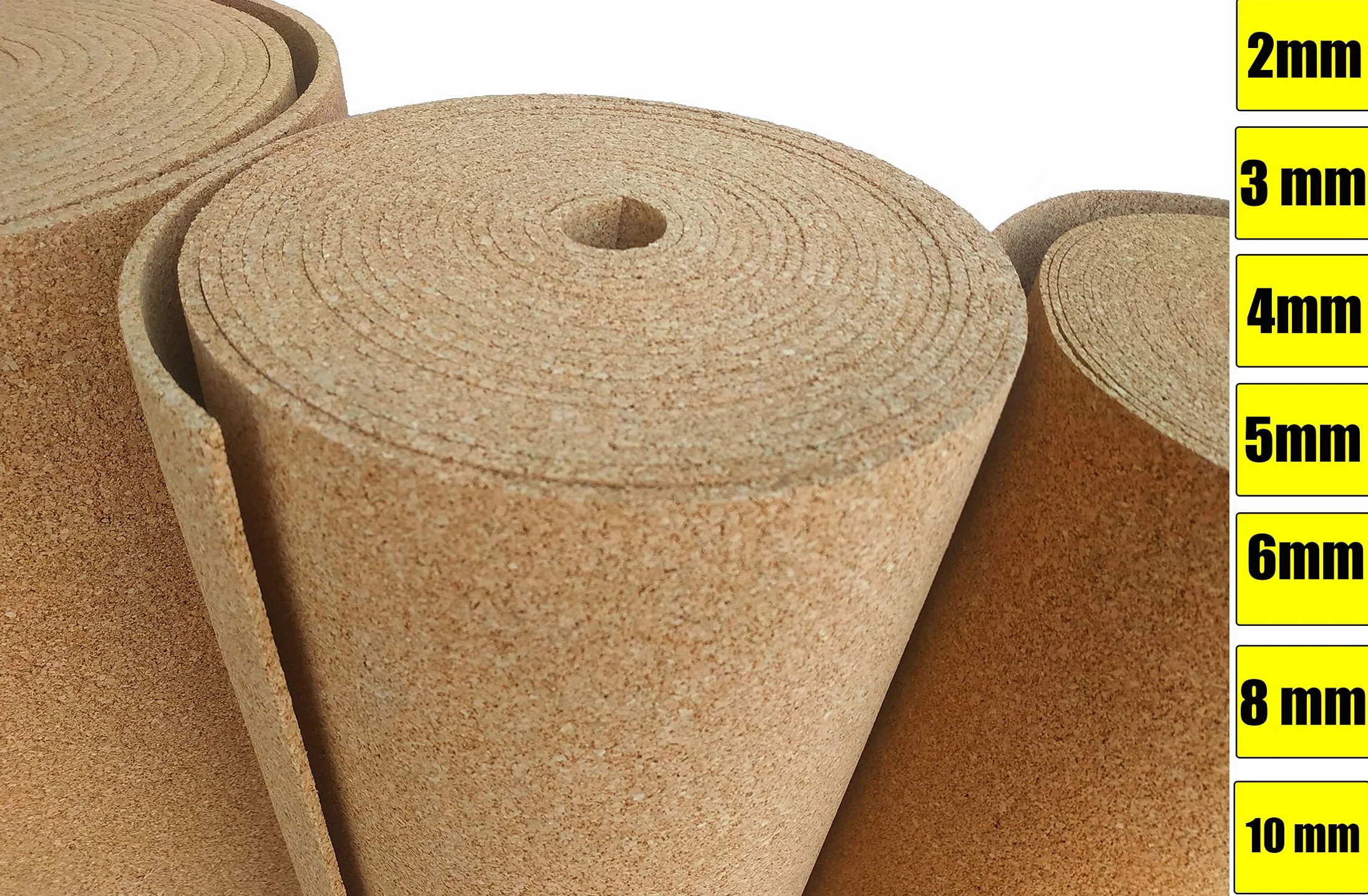 Pannello in sughero 1x10m rotolo 10mm isolamento acustico e termico materiale isolante naturale