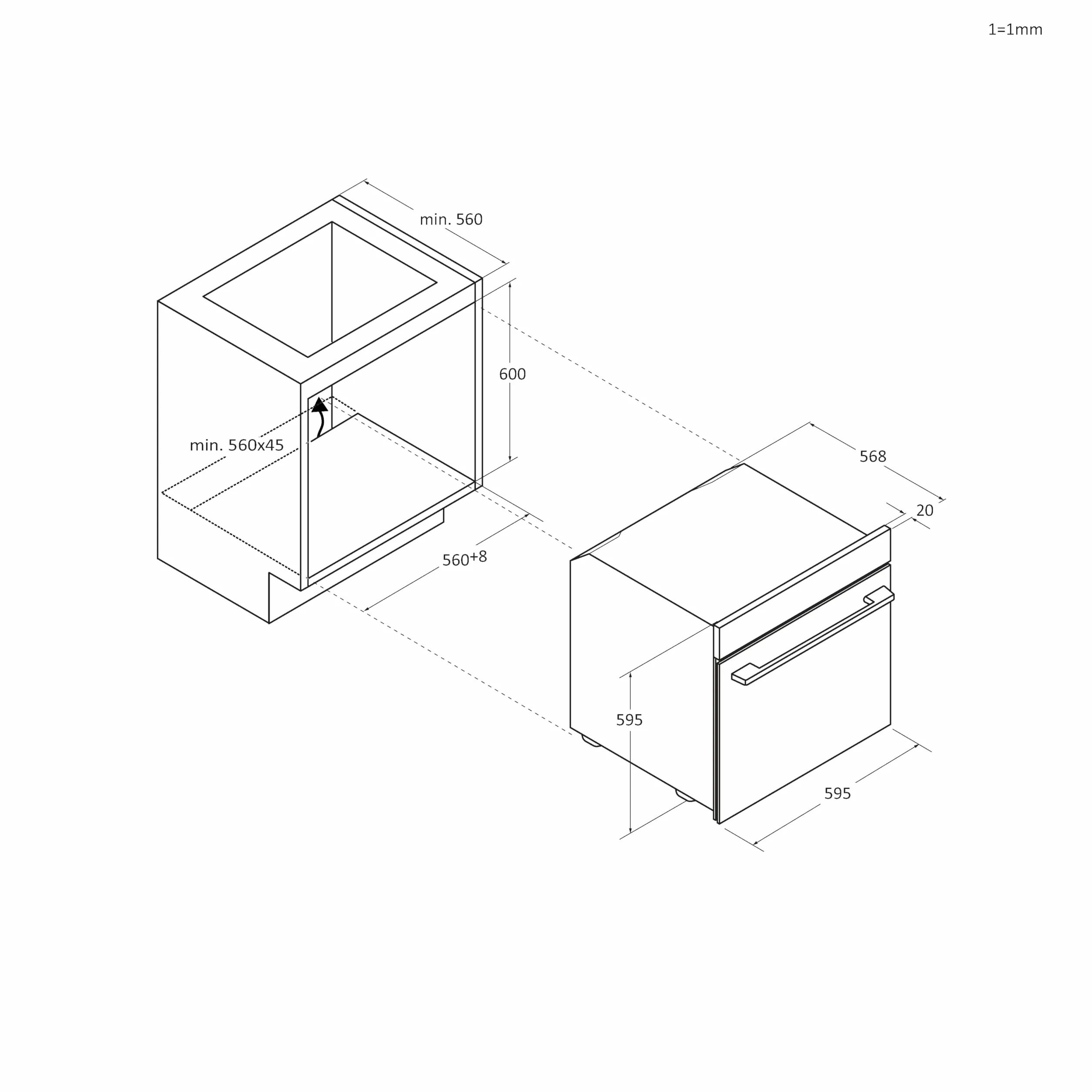 FIDC X502IT Forno Elettrico Ventilato Grill 65 Litri Inox Classe A