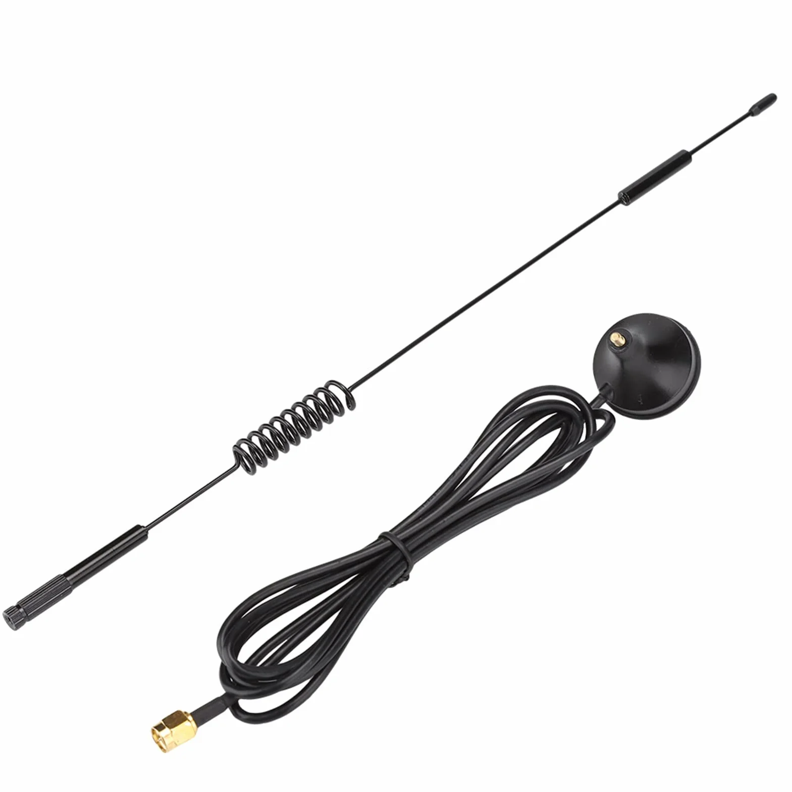 Antenna a Ventosa 433 MHz, 10 dBi di Guadagno, 31 cm, Modulo Wireless con Base Magnetica e Connettore SMA Maschio