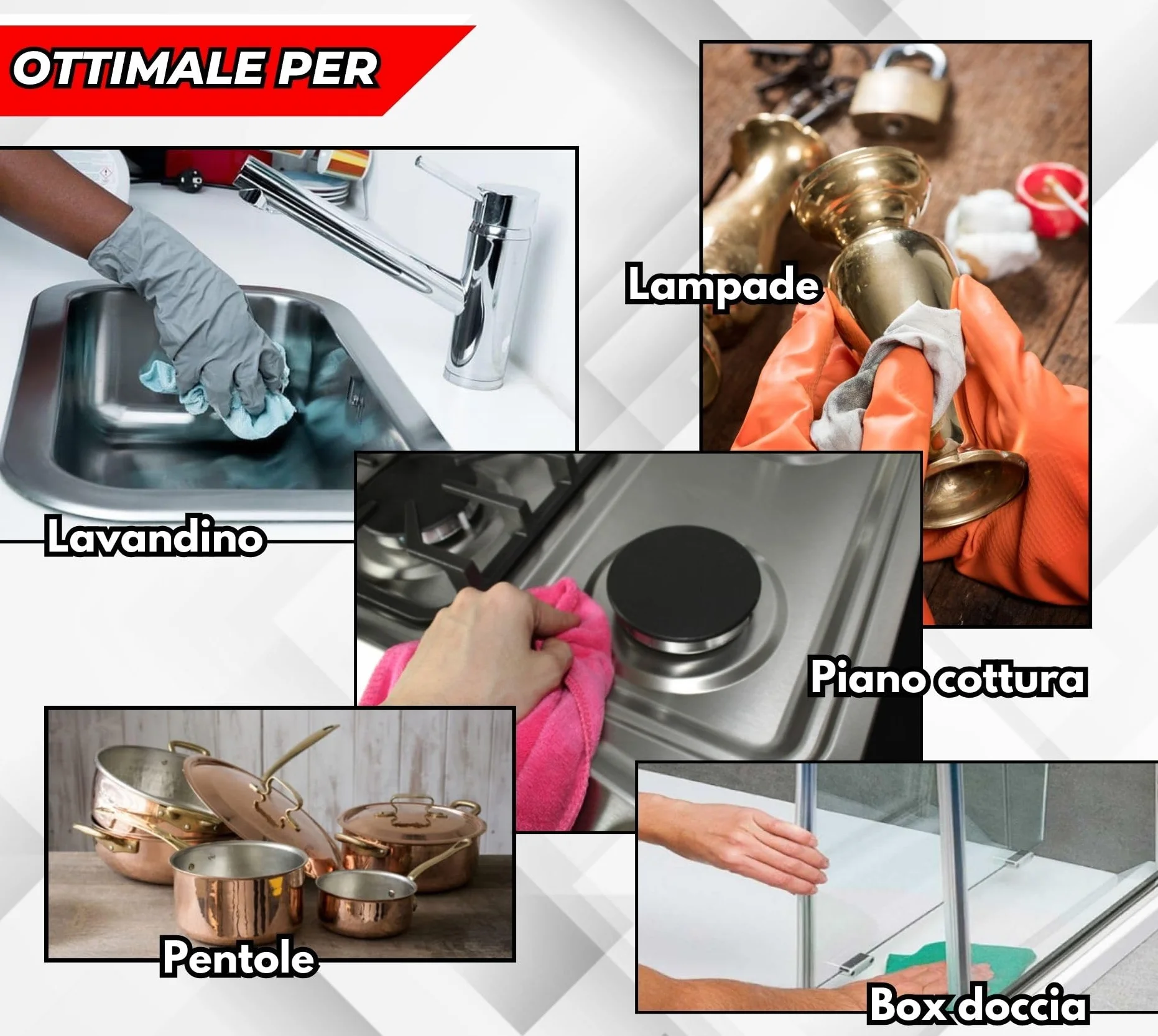 Lux Metal Lucidante Ultra Fine Pasta abrasiva per metalli 250 Gr acciaio inox alluminio ottone bronzo rame