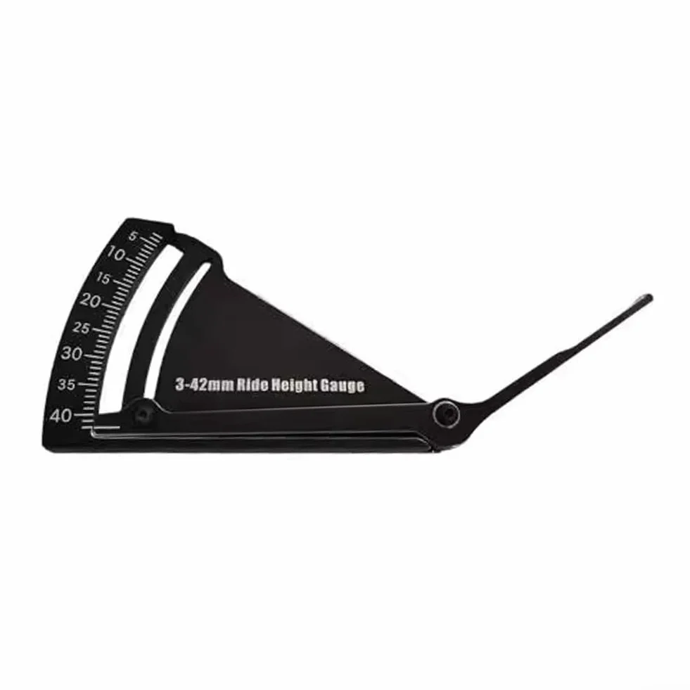 Oniissy Misuratore di altezza in alluminio RC auto altezza cerchio Camber 3-42MM regolabile righello, regolazione altezza e cerchioni Camber Multi angolo strumento di misurazione