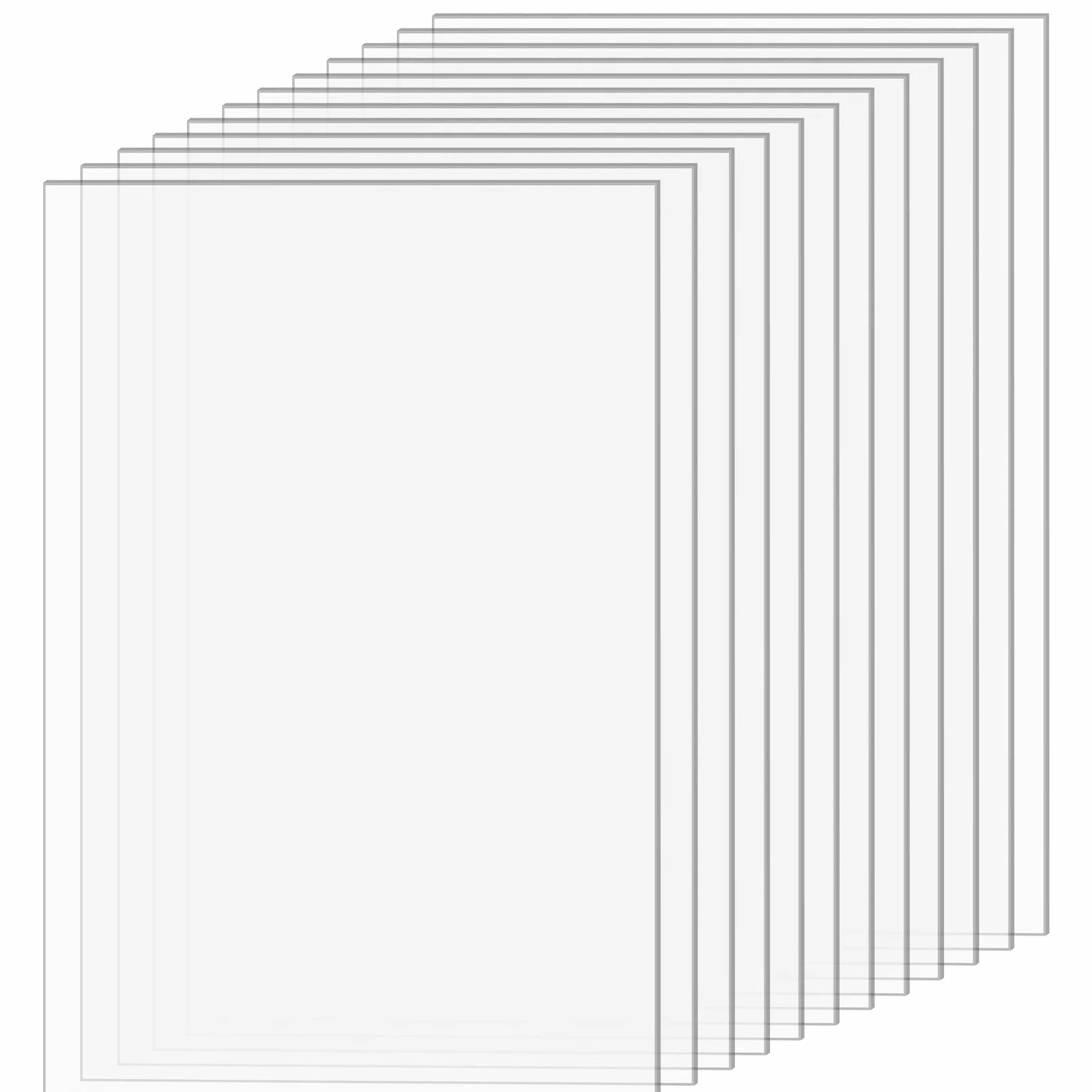 12 pannelli in plastica acrilica, 10 x 15 cm, pannelli in acrilico trasparente, 1 mm, piastra in vetro acrilico trasparente da 1 mm, pannelli acrilici trasparenti per cornici fotografiche, espositori