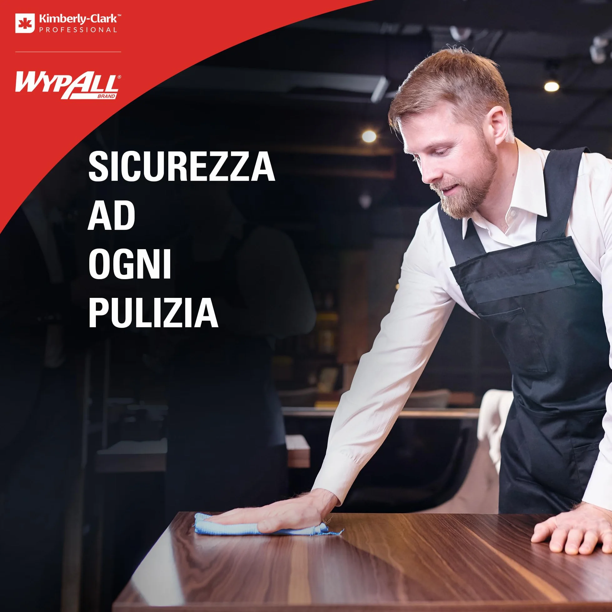 WypAll L20 Maxi Rotolo Panni Carta 7300, 2 Veli, Blu, 500 Fogli, Biodegradabili, Certificato Contatto Alimentare
