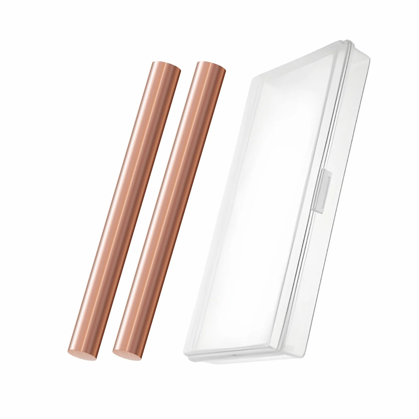 2 pezzi Puro Barre di rame 10mm x 100mm, lunghezza 100mm, diametro 5mm, purezza del rame 99.9%, Barra rotonda in rame puro in metallo per Artigianato DIY Gioielli Modello