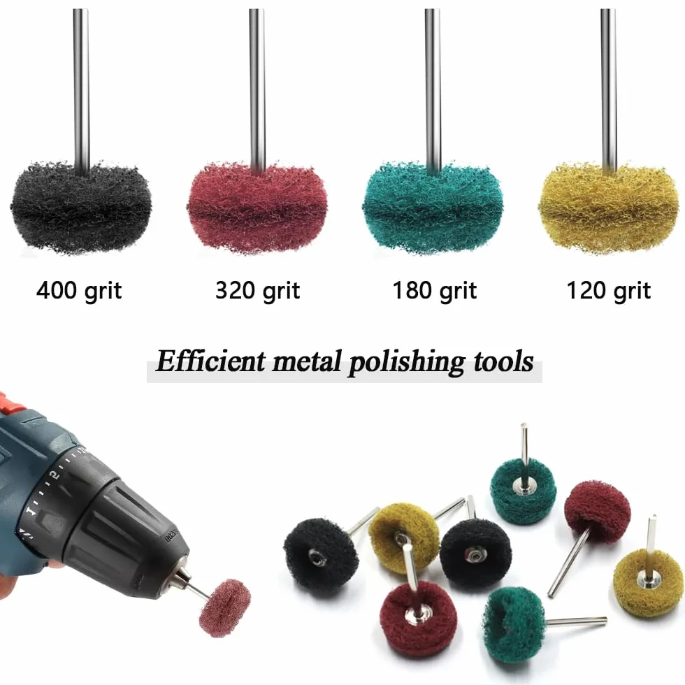 Dischi abrasivi colorati 25 mm grana 120/180/320/400 80 pezzi per utensili rotanti