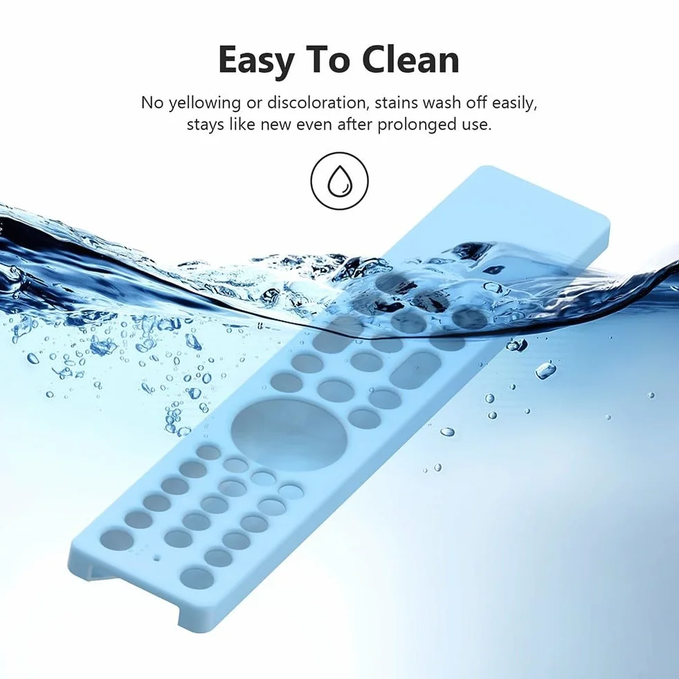 Cover in silicone per telecomando TCL RC833A che offre una vestibilità funzionale, resistenza alle cadute e compatibilità con cordino (blu)
