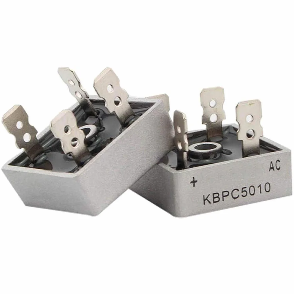 Hailege 10pcs KBPC5010 Diodo raddrizzatore a ponte a diodi 50A 1000V KBPC 5010 Componenti elettronici del diodo raddrizzatore di potenza