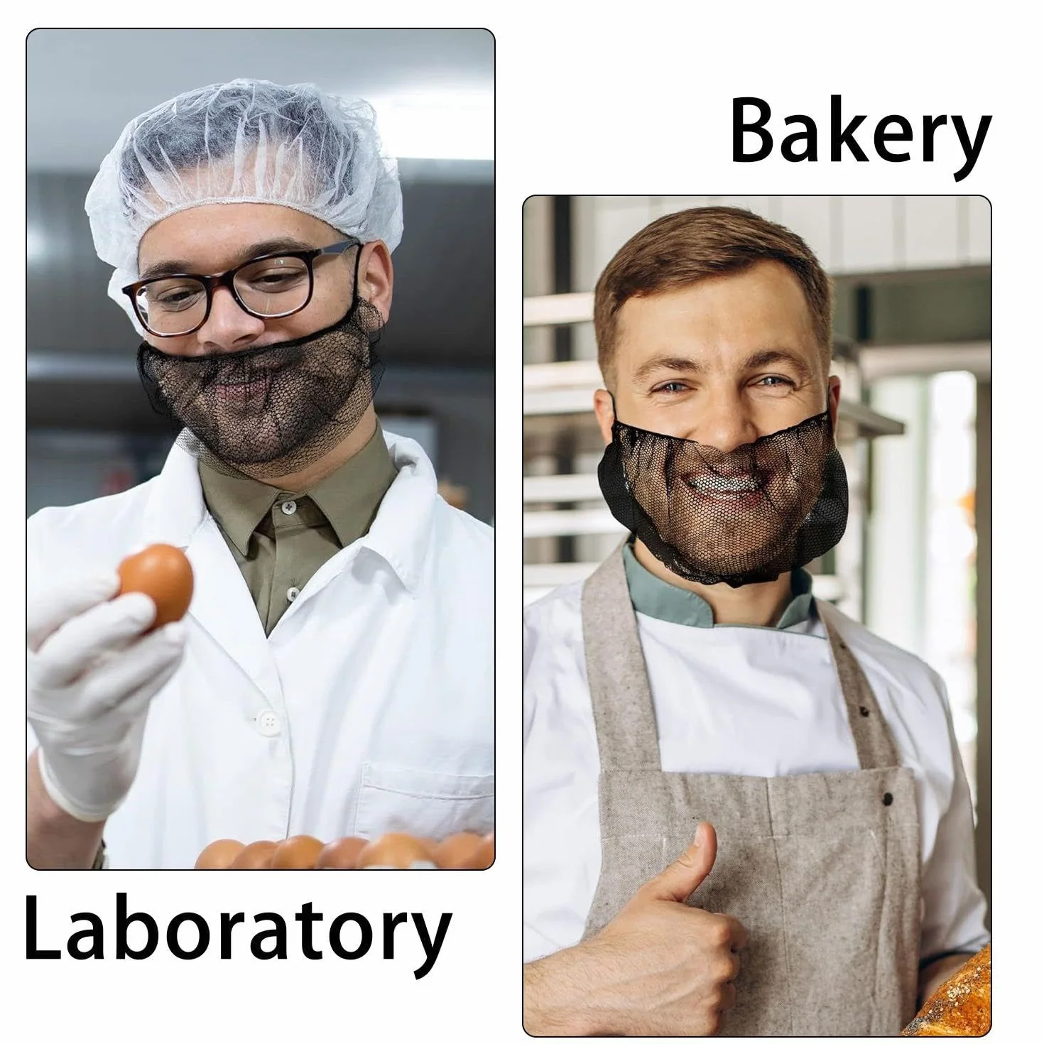 Rete per barba da uomo 100 sztuk czarna