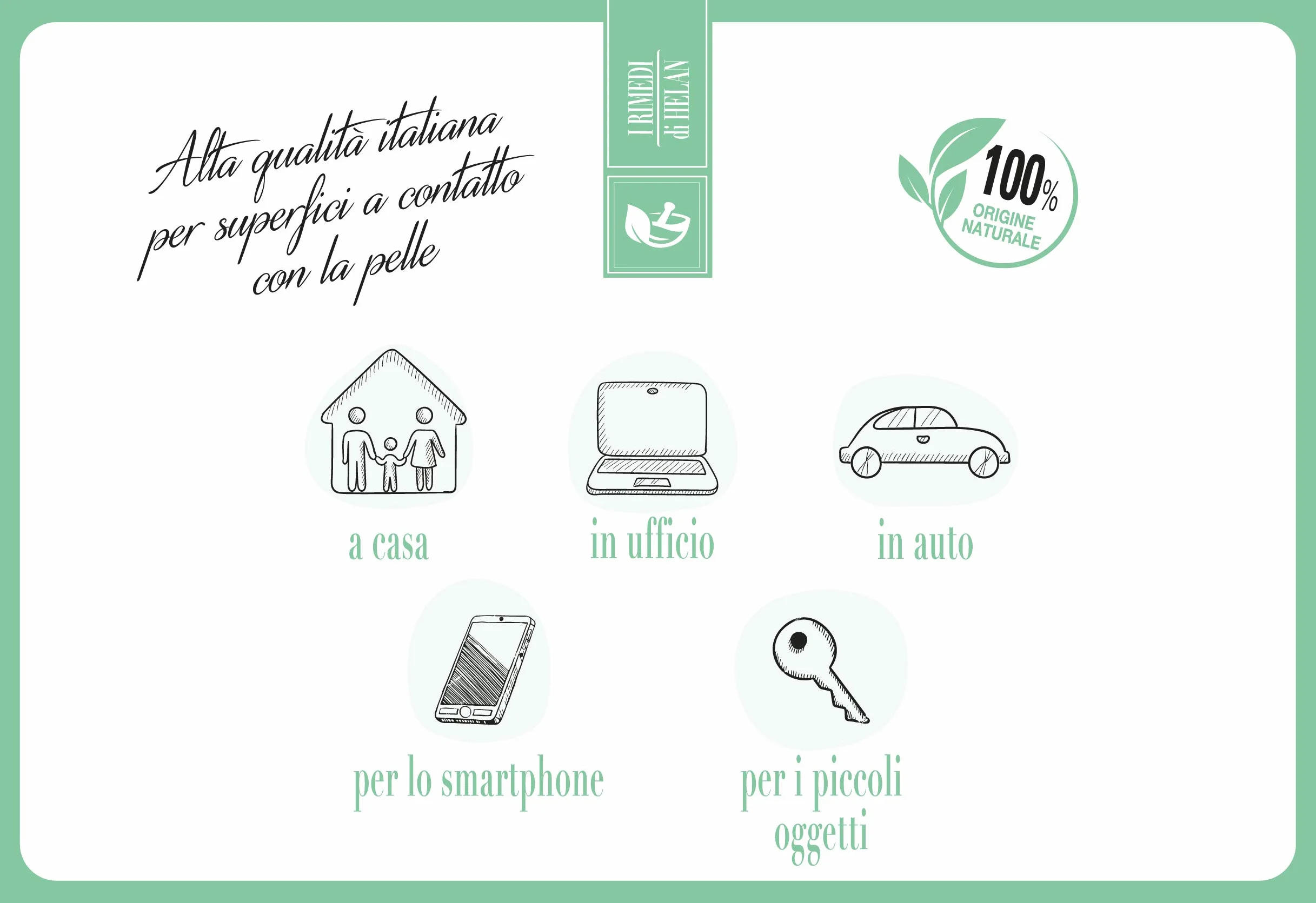 Helan Spray igienizzante multiuso per oggetti e superfici 100% naturale ecologico