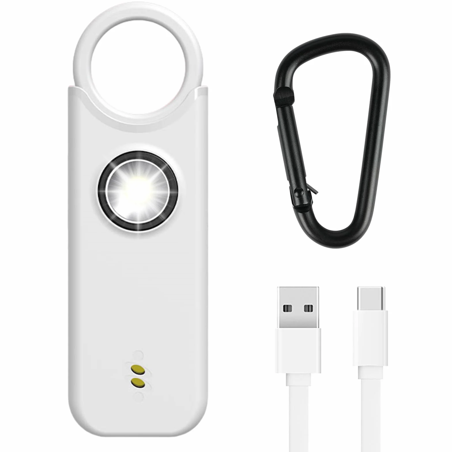 Flintronic Allarme di sicurezza personale per donne, allarme di sicurezza personale da 135DB con luce stroboscopica a LED, allarme di emergenza per autodifesa per donne, ragazze, bambini e anziani