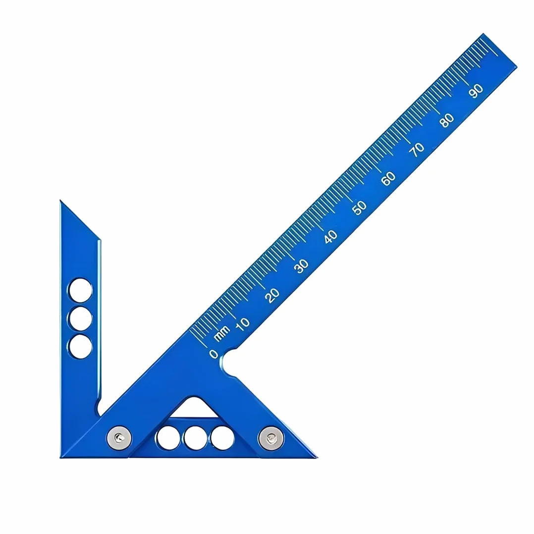 Centralina Centrale, Righello Di Linea In Lega Di Alluminio, Angolo Di Carpentiere 45°90° per Misurazione Del Legno