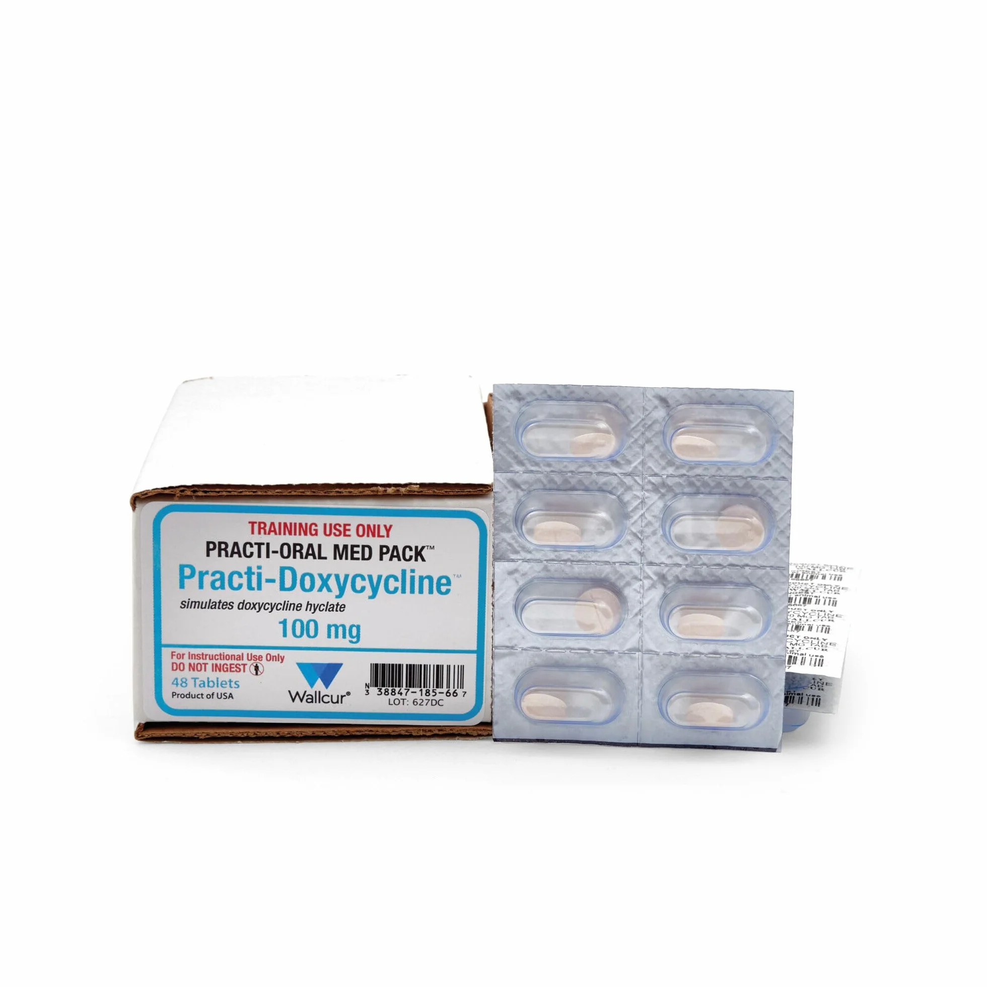Practi-Doxiciclina 100 mg Compresse – Prodotto simulato per formazione medica