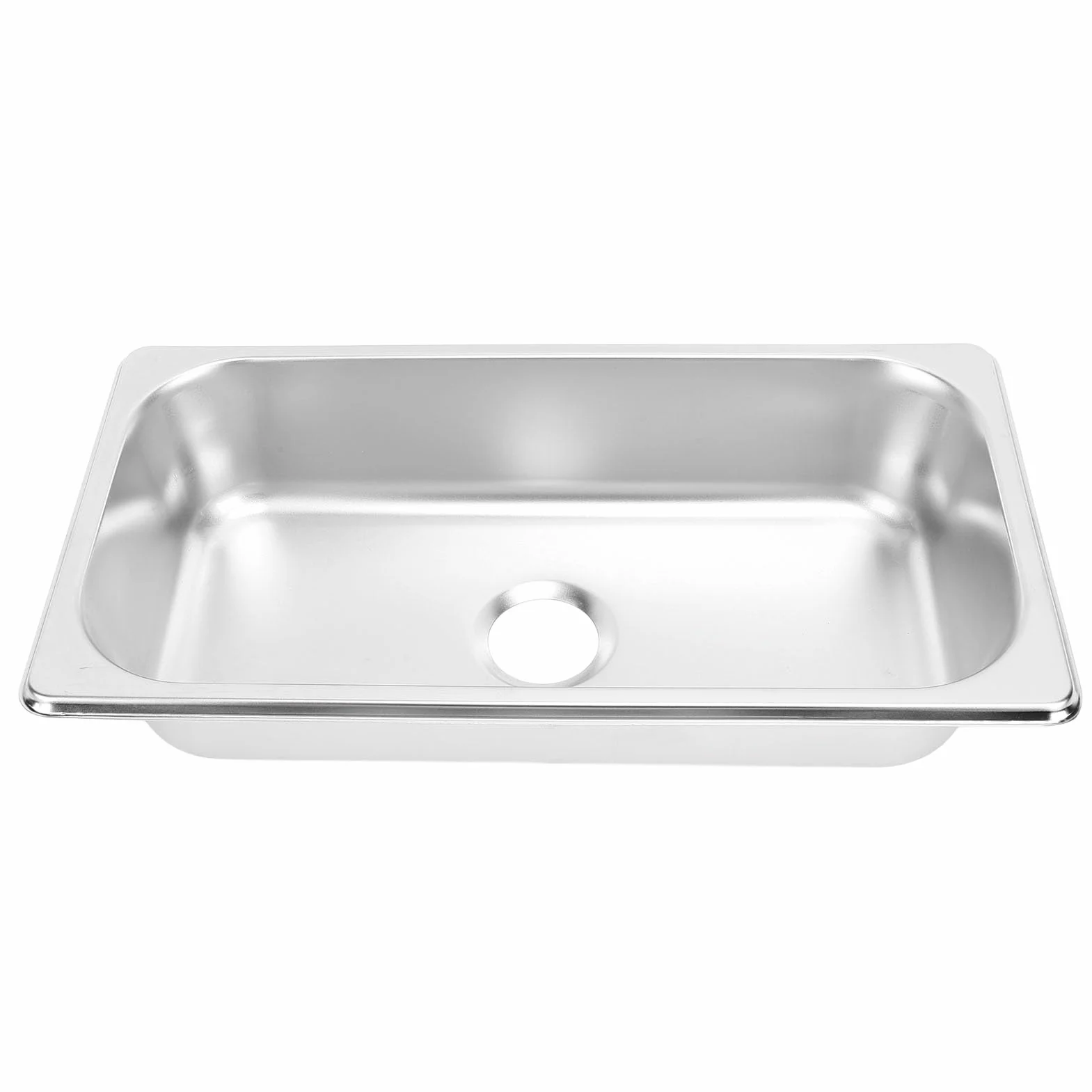 Lavello, Lavello per in Acciaio Inossidabile 304 2,8x6,93x2,56 Pollici, Lavabo Incorporato con Uscita di Scarico 40 Mm per Barca, Sp Rivestito (Colore Acciaio