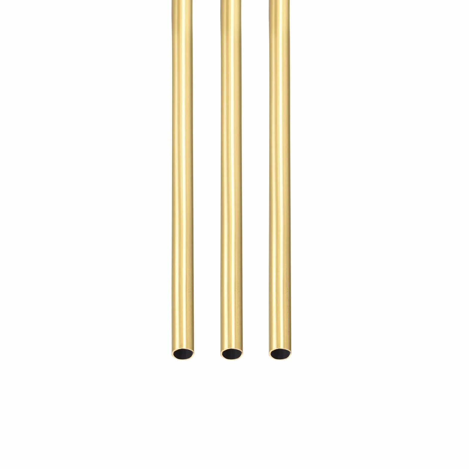 Ottone Tubo 3mm x 0.2mm x 300mm Rotondo Metallo Tubi 3pz
