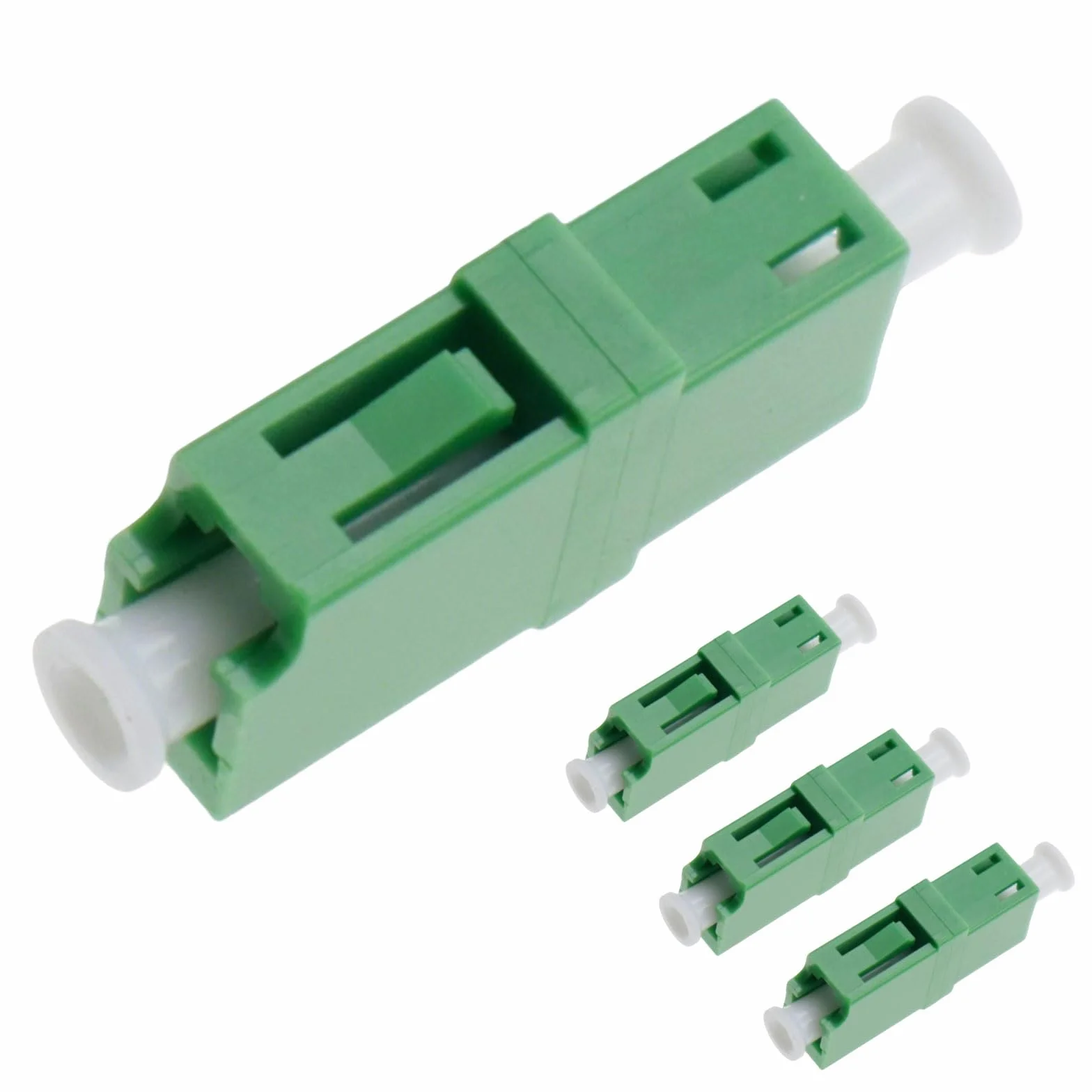 Adattatore/Accoppiatore per Fibra Ottica LC/APC Monomodale Simplex, Confezione da 4