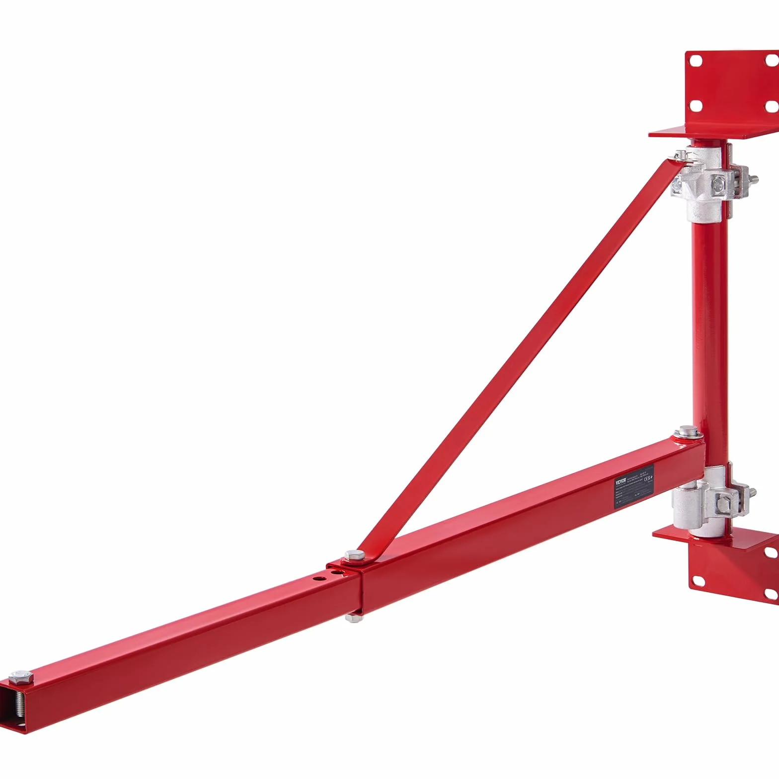 VEVOR Braccio Supporto per Paranco Elettrico, Capacità Carico 600 kg, Braccio di Supporto per Paranco Girevole con Asta, Telaio di Sollevamento in Acciaio a 180° per Officina, Garage