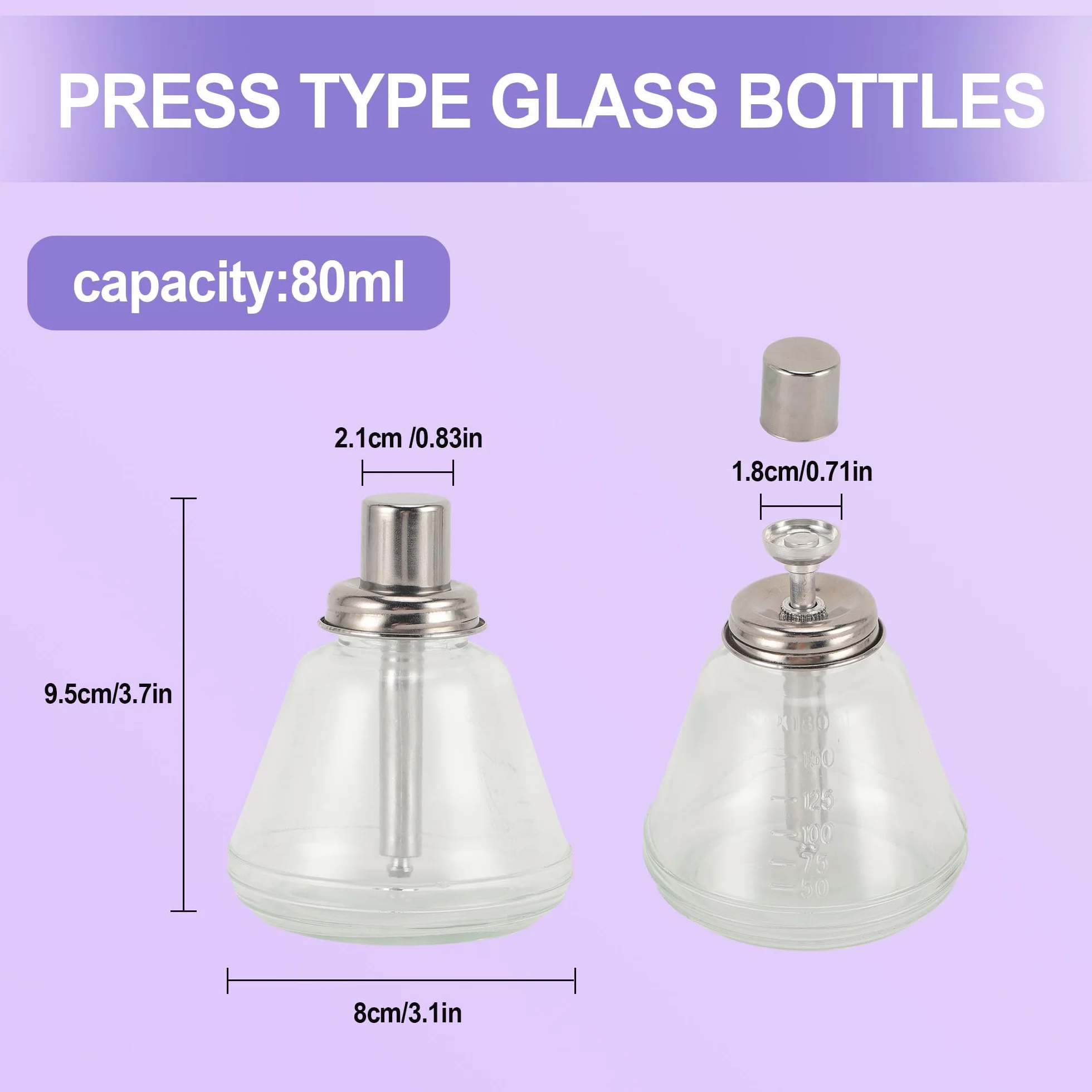Tbest 180ml Dispenser per Flaconi a Pressione, Lustrascarpe per Distributori D'acqua, Flacone Ricaricabile 180 Ml (nucleo in alluminio)