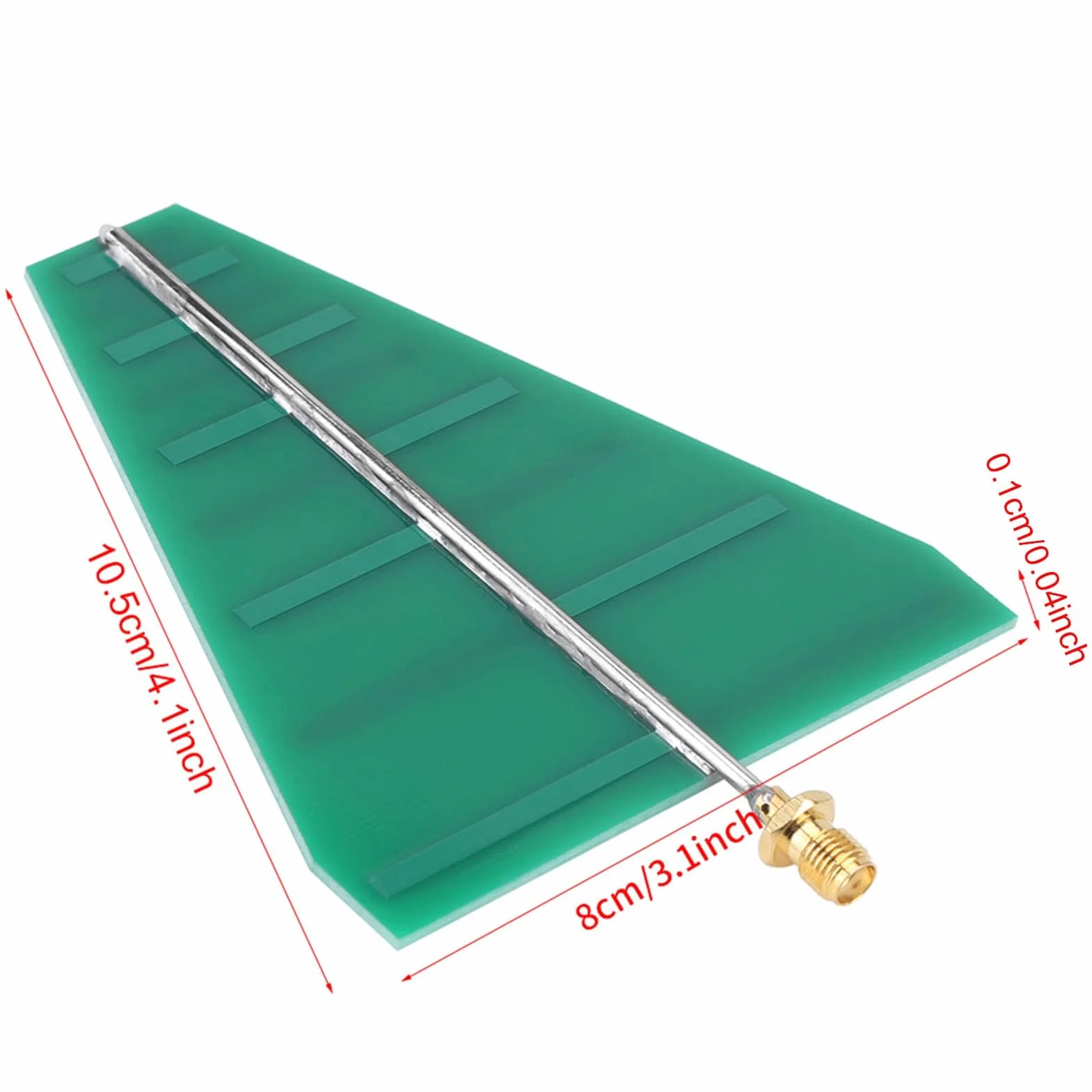Antenna UWB log-periodica 1.35-9.5 GHz, per HackRF, campo industriale, a banda larga, direzionale