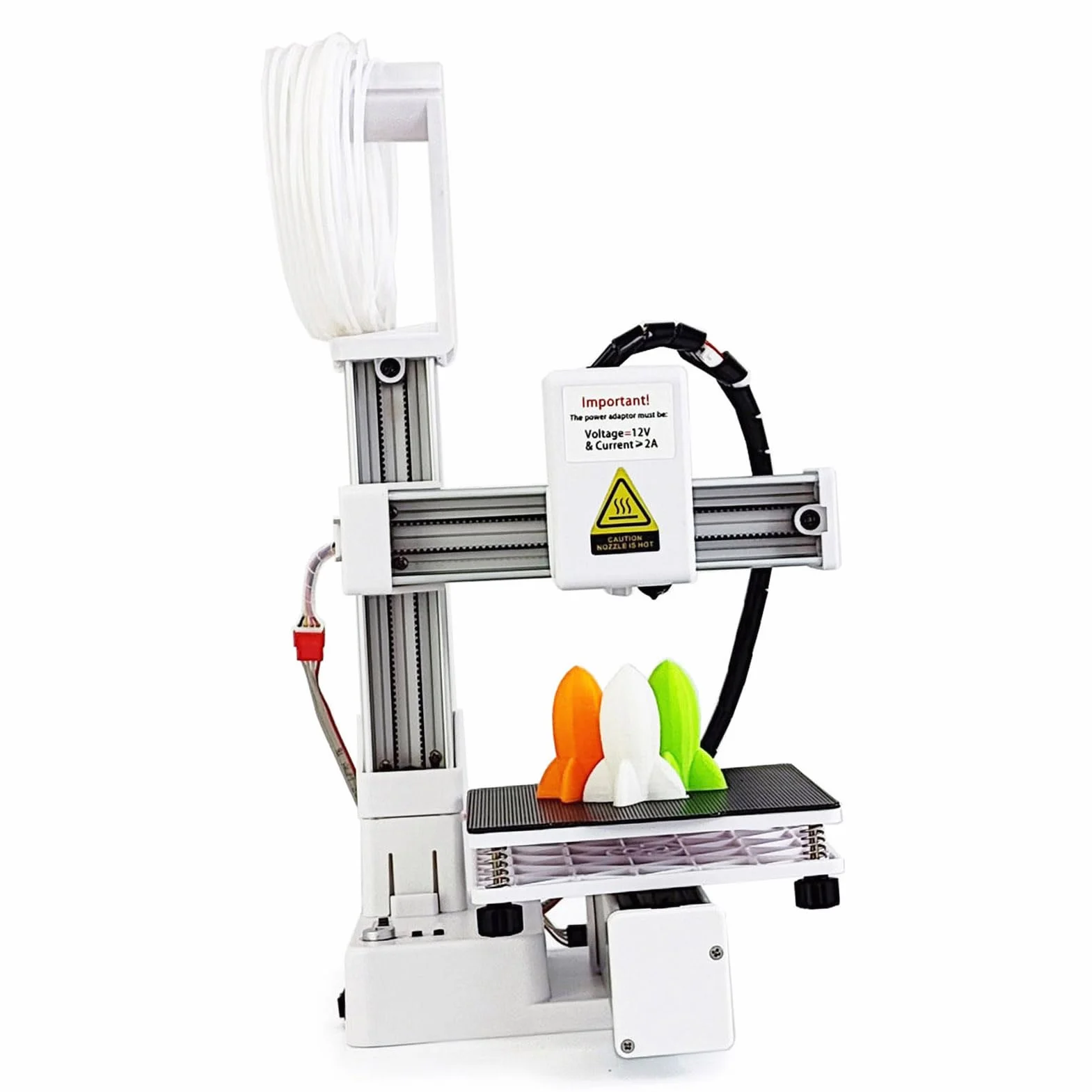 Mini Stampante 3D, Stampanti 3D per Principianti, Dimensioni di Stampa 4x4x4, Supporto TPU PLA da 1,75 Mm, Piccola Macchina da Stampa 3D con Piattaforma (Spina europea)