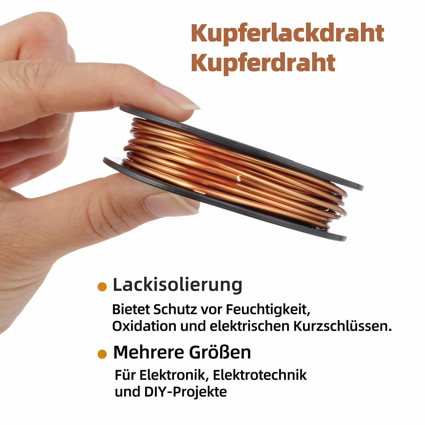 Filo di rame, 0,3 mm x 100 m, bobina di filo di rame puro al 99,9%, filo magnetico T2, per ingegneria elettrica, artigianato, saldatura e fai da te