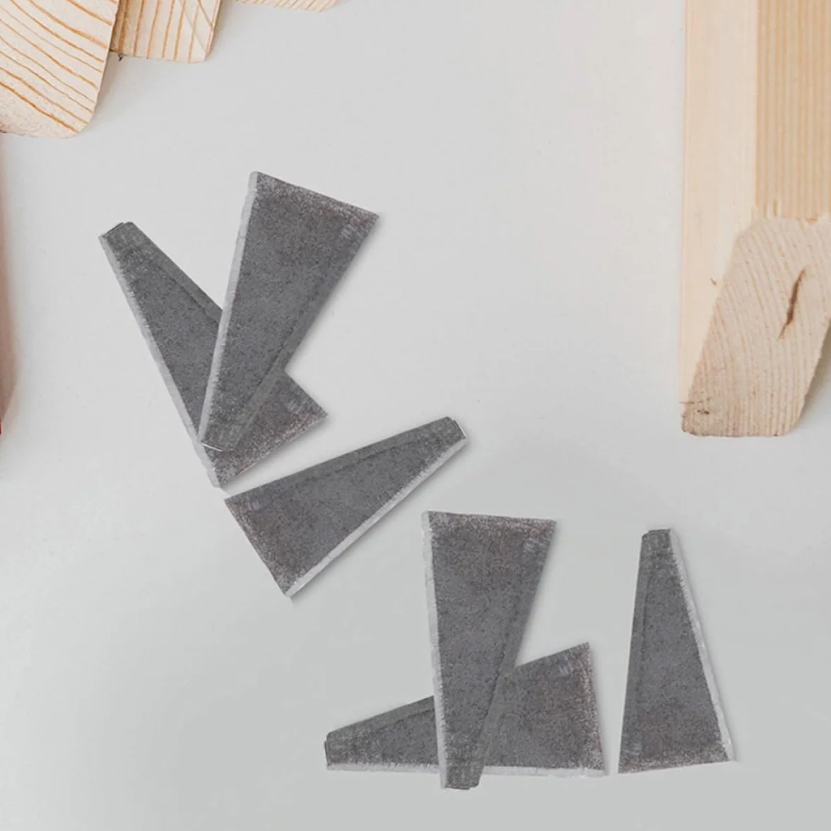 Cunei Triangolari in Metallo Manico Legno 30 Pezzi per Abbattimento Alberi