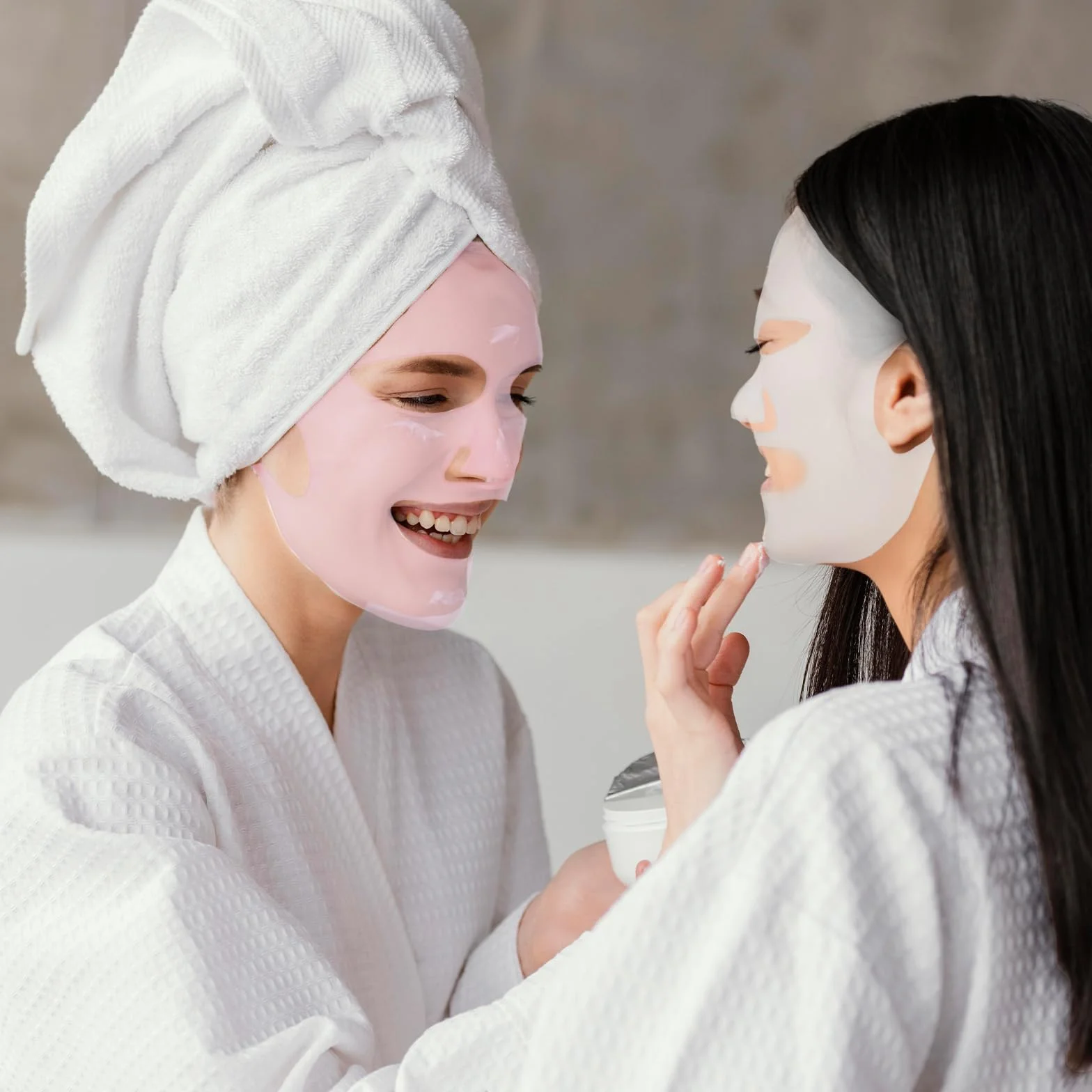 Qianyu 2 fogli copertura maschera facciale silicone riutilizzabile vapore viso idratante impermeabile 3D anti-rughe