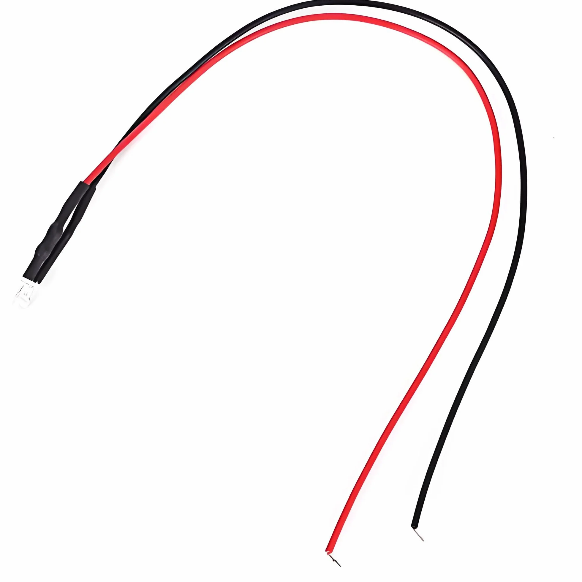 Fafeicy 50 Pezzi Diodi LED Cablato Emissione 5-12V 3mm 0.06W Luminosa Testa Tonda Luce Bianca Calda