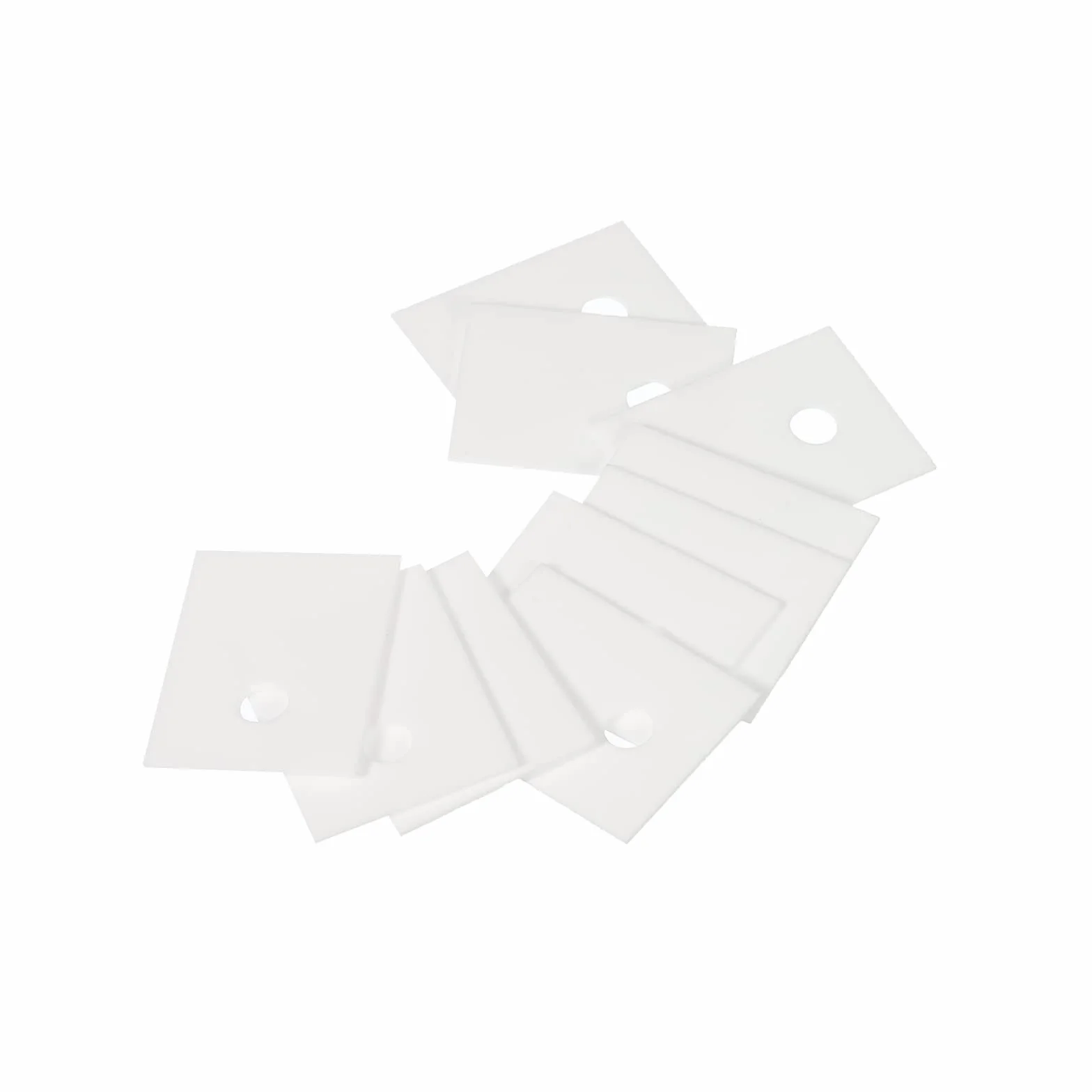 PATIKIL Allumina Ceramica Lastra Raffreddamento Imbottitura Isolante 10pz 3.8mm Foro Alta Durezza per MOS Transistor 22x17x0.65mm