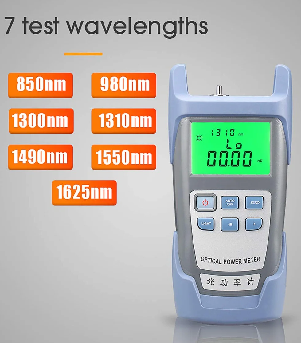FTTH - Fotometro in fibra ottica Tester cavo ottico Tester fibra ottica da -70 dBm a +10 dBm